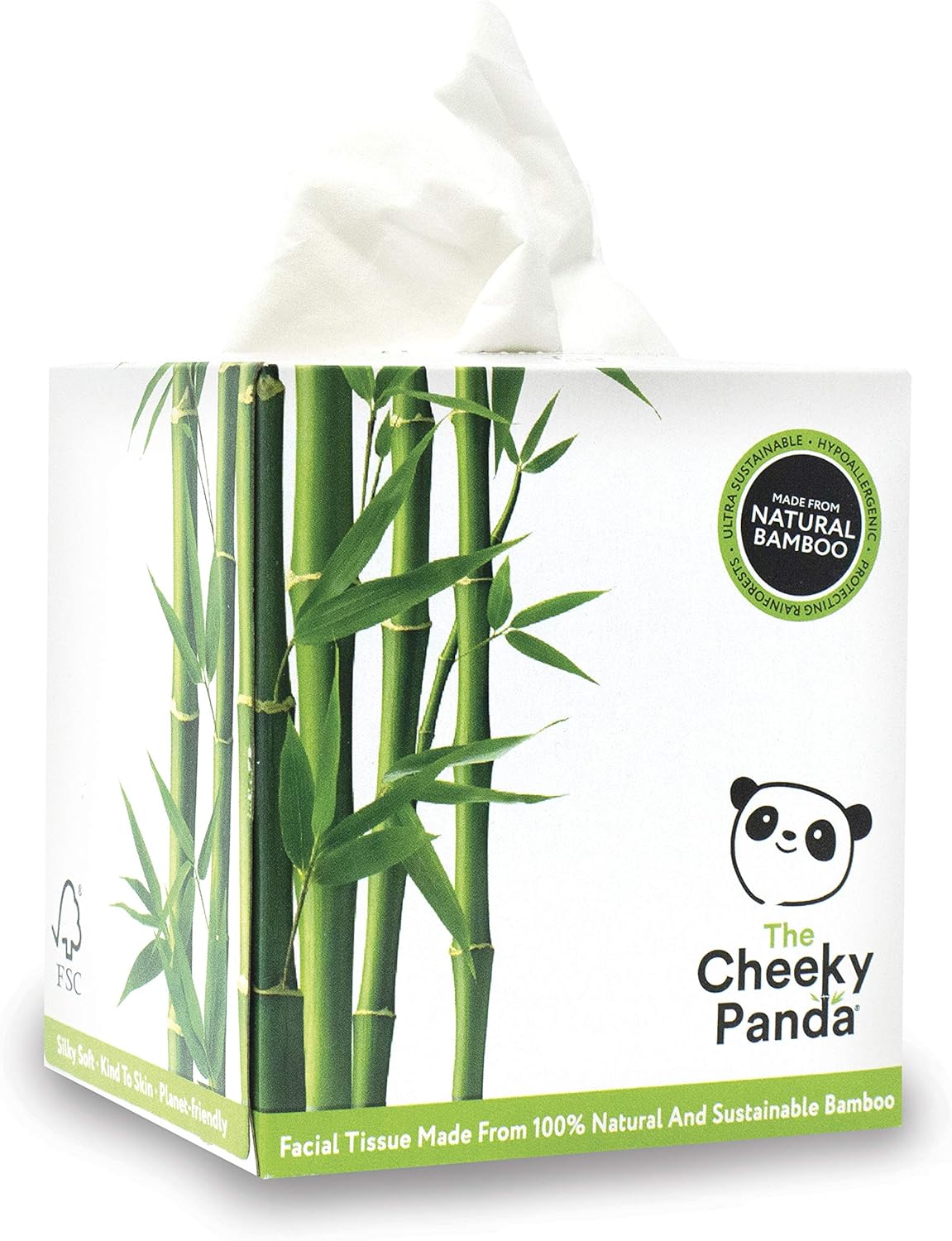 The Cheeky Panda - 100% Bamboo Facial Tissue Cube (Pack of 56)