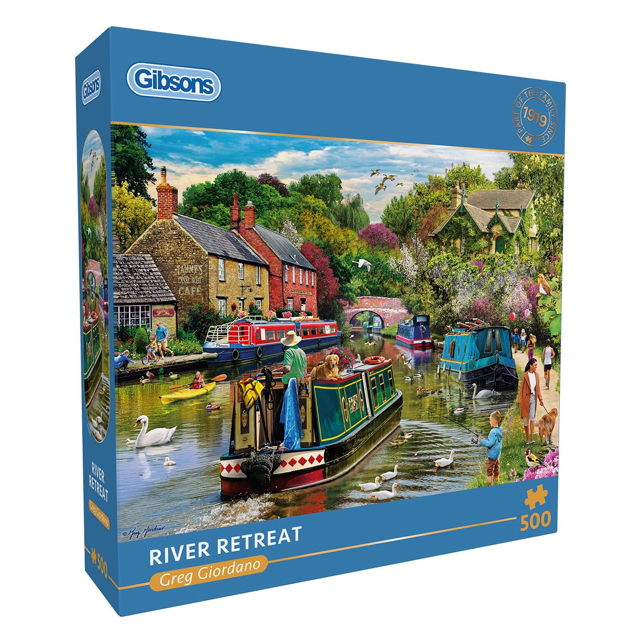 Gibsons River Retreat 500 Piece Jigsaw Puzzle | Artwork by Greg Giordano | 48 x 34 cm 1