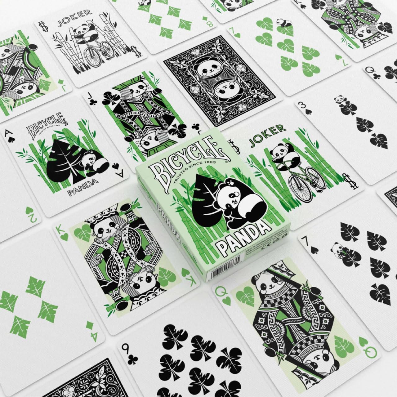 Bicycle Panda Playing Cards - Cute Animal Design, Air Cushion Finish, Made in USA
