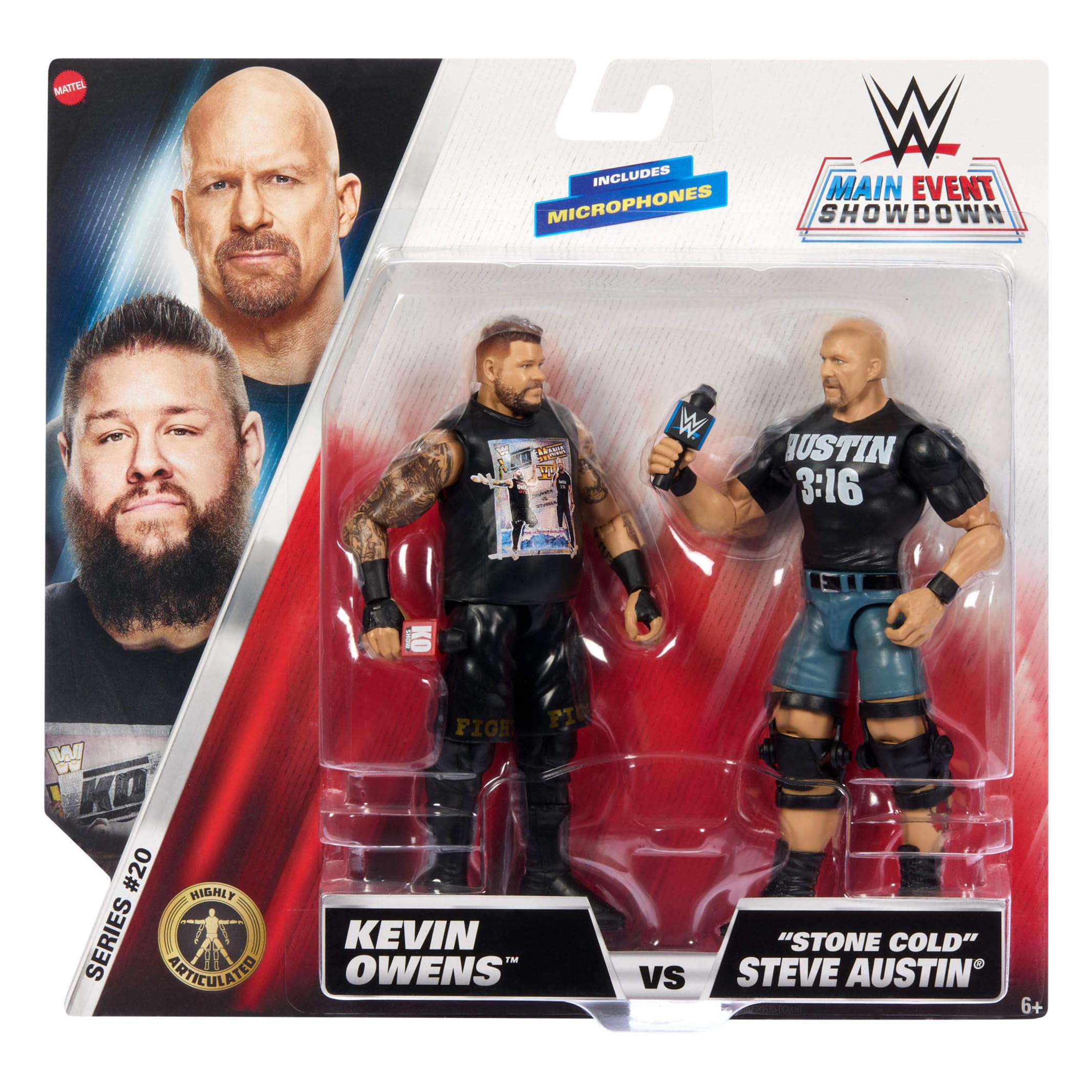 Mattel WWE Championship Showdown 2-Pack Action Figures - 6-Inch Collectible Figures with Accessories 4