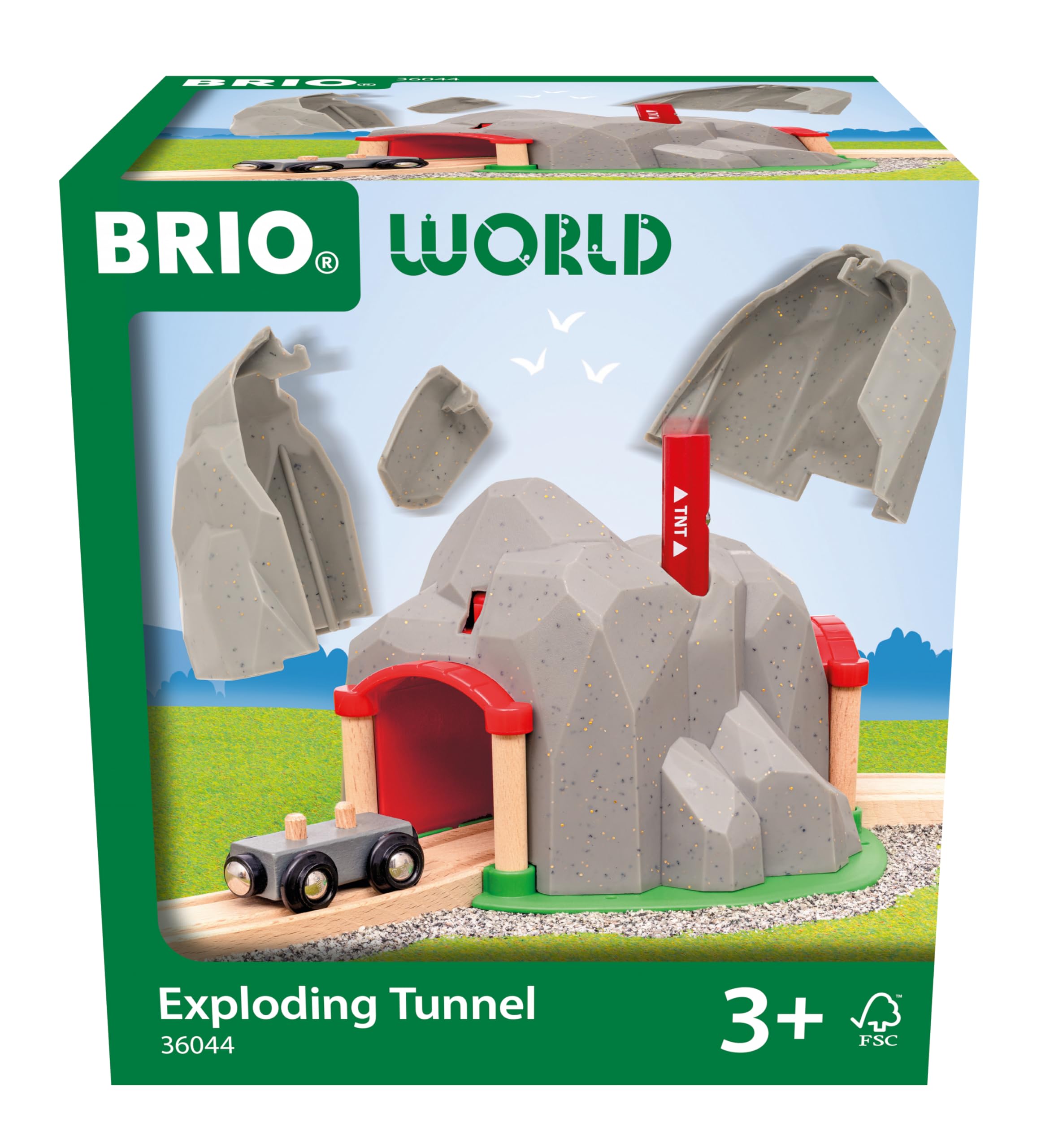 BRIO World Exploding Train Track Tunnel - Interactive Wooden Railway Playset for Kids 3+ 9