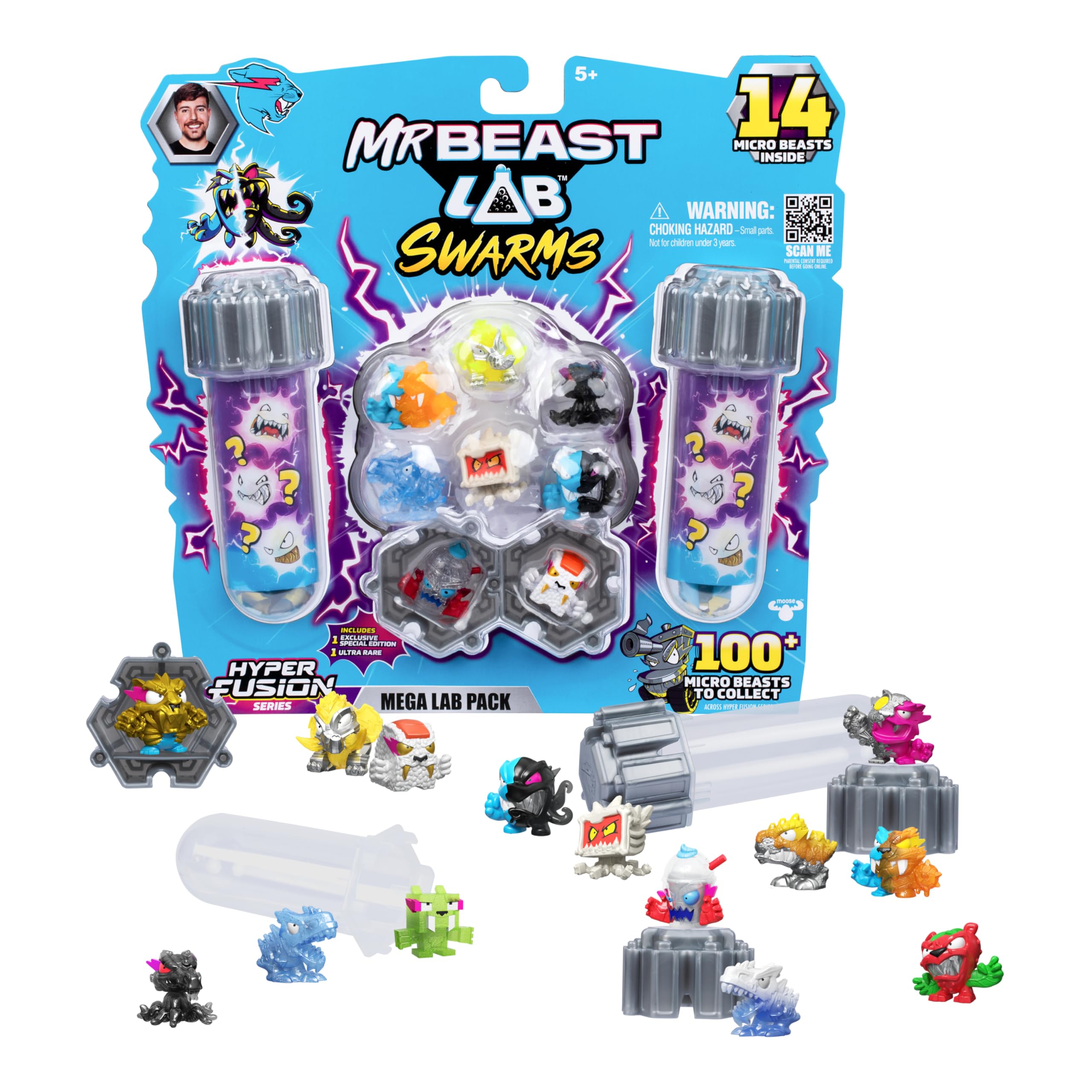 MrBeast Lab Swarms Hyper Fusion Series - Steel Slushee Collectible Micro Beast