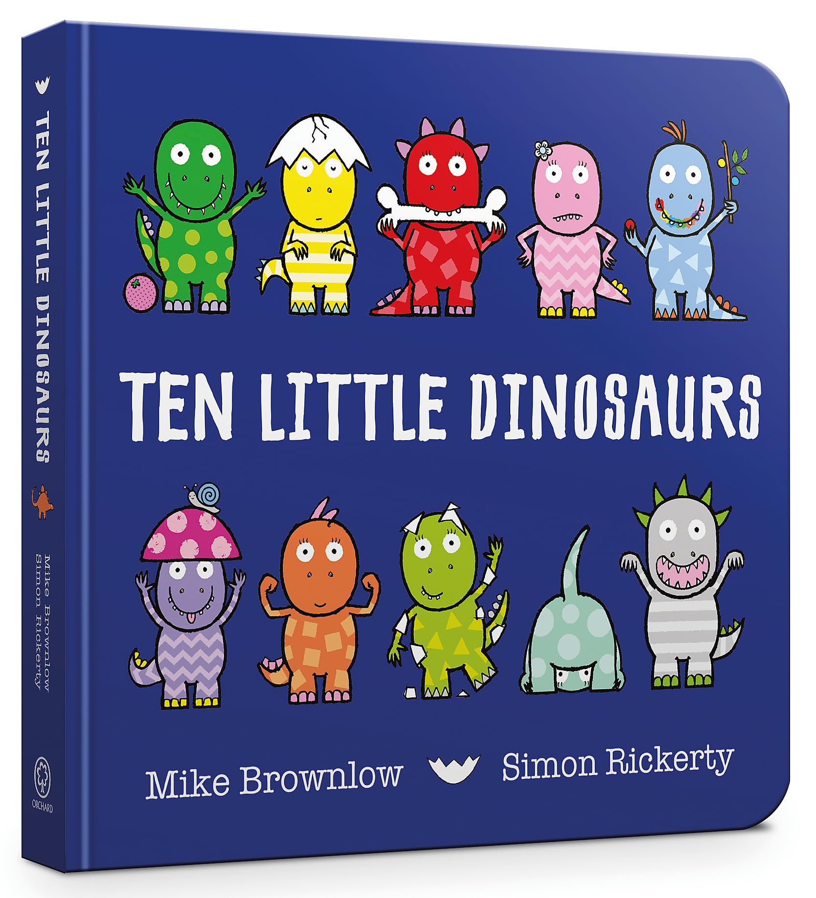 Orchard Books Ten Little Dinosaurs Board Book | Ages 1-3 | Mike Brownlow