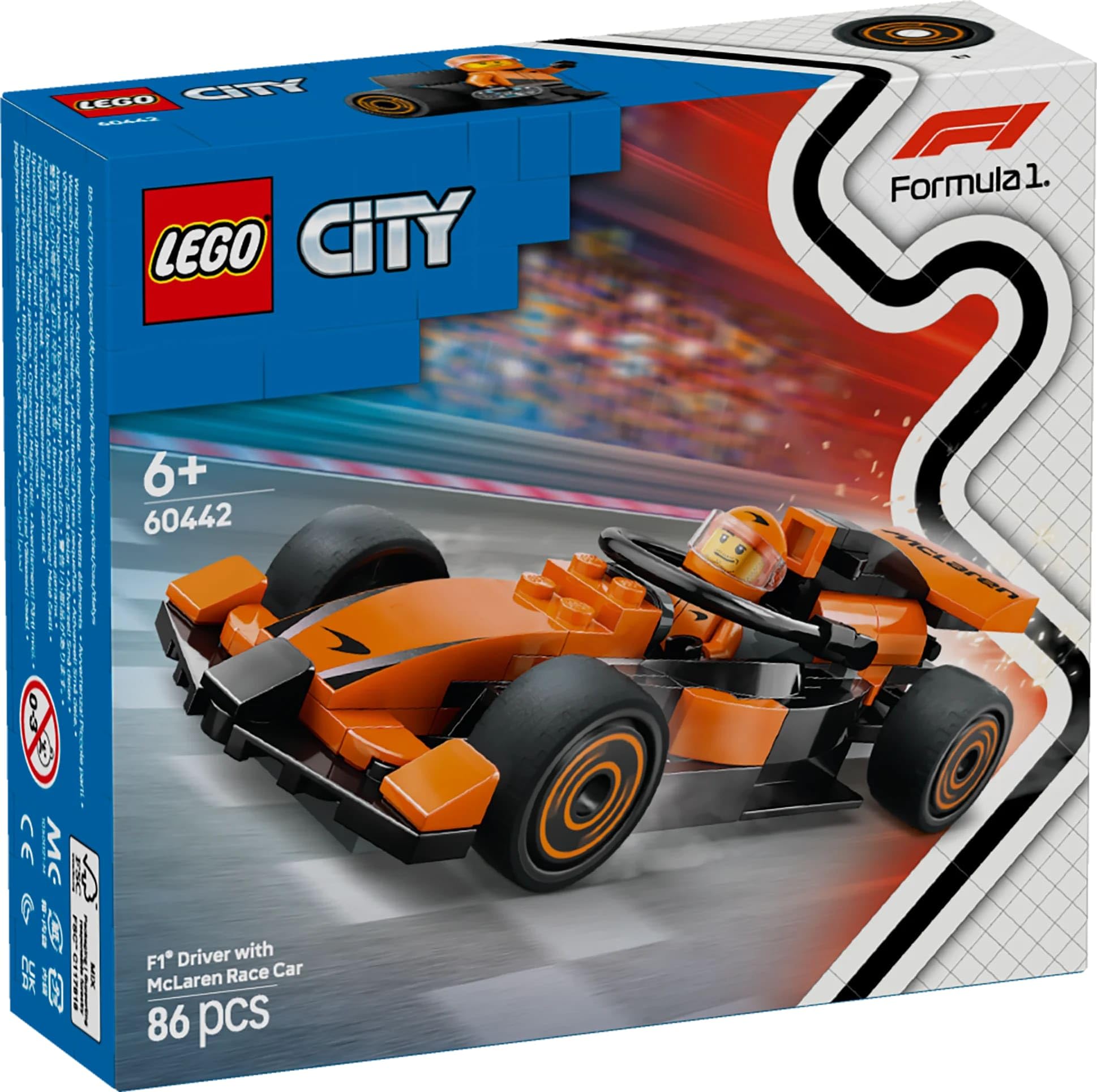LEGO City F1 Driver with McLaren Race Car - Building Playset for Ages 6+ 9