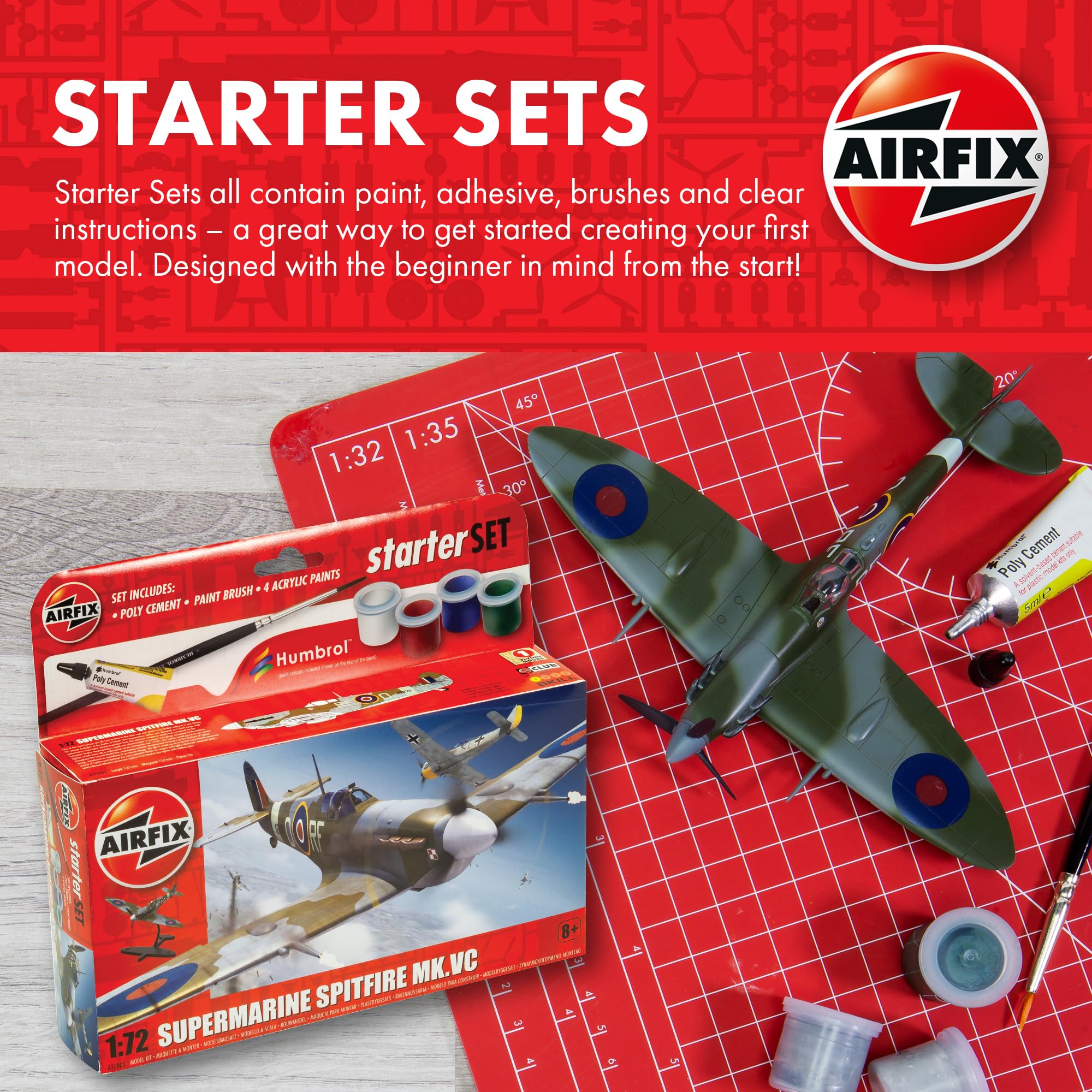 Airfix A55013 North American P-51D Mustang Model Kit - Beginner Plastic Aircraft Building Set for Ages 8+ 4