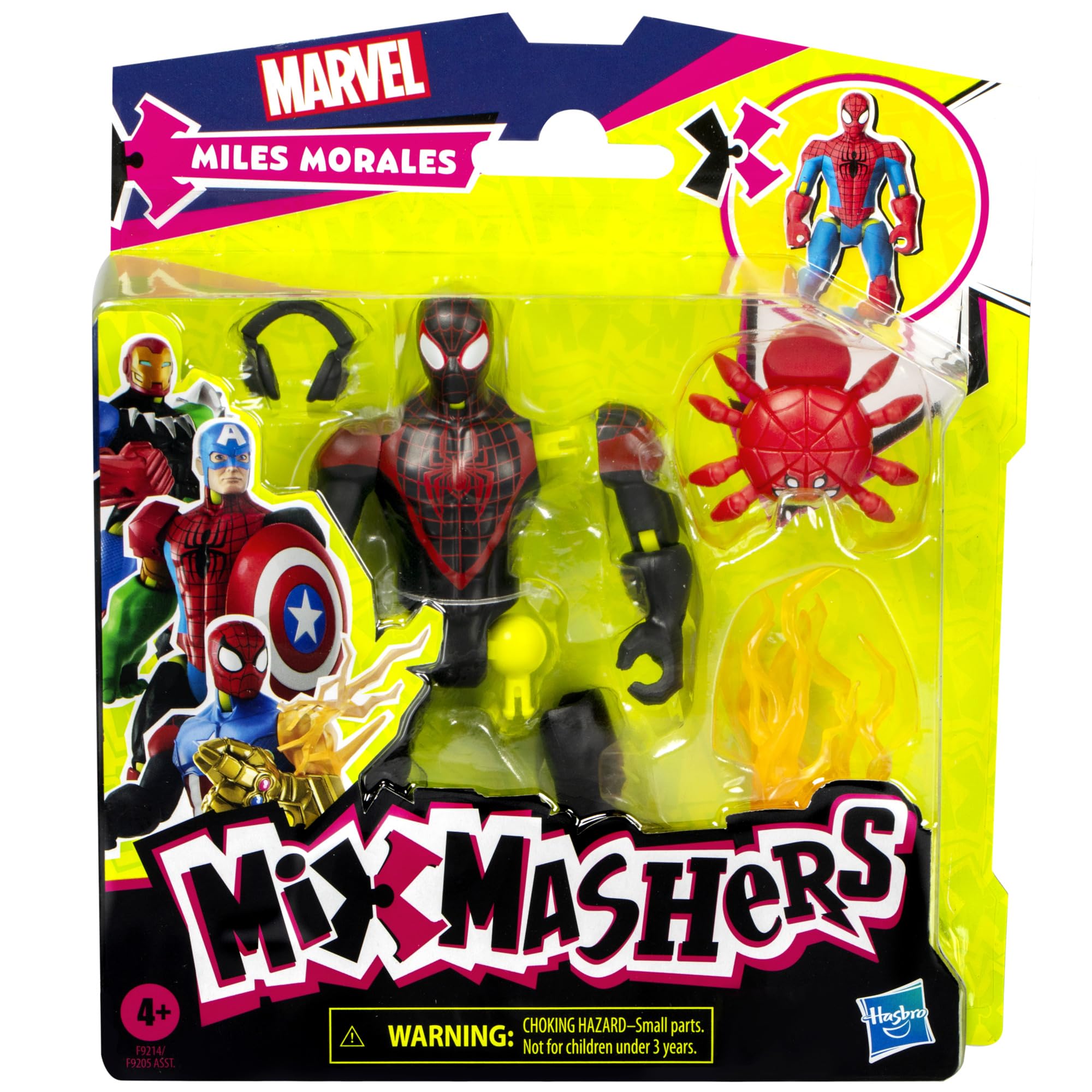 MixMashers Marvel Miles Morales Action Figure - Mix & Match Super Hero Toy for Kids 8