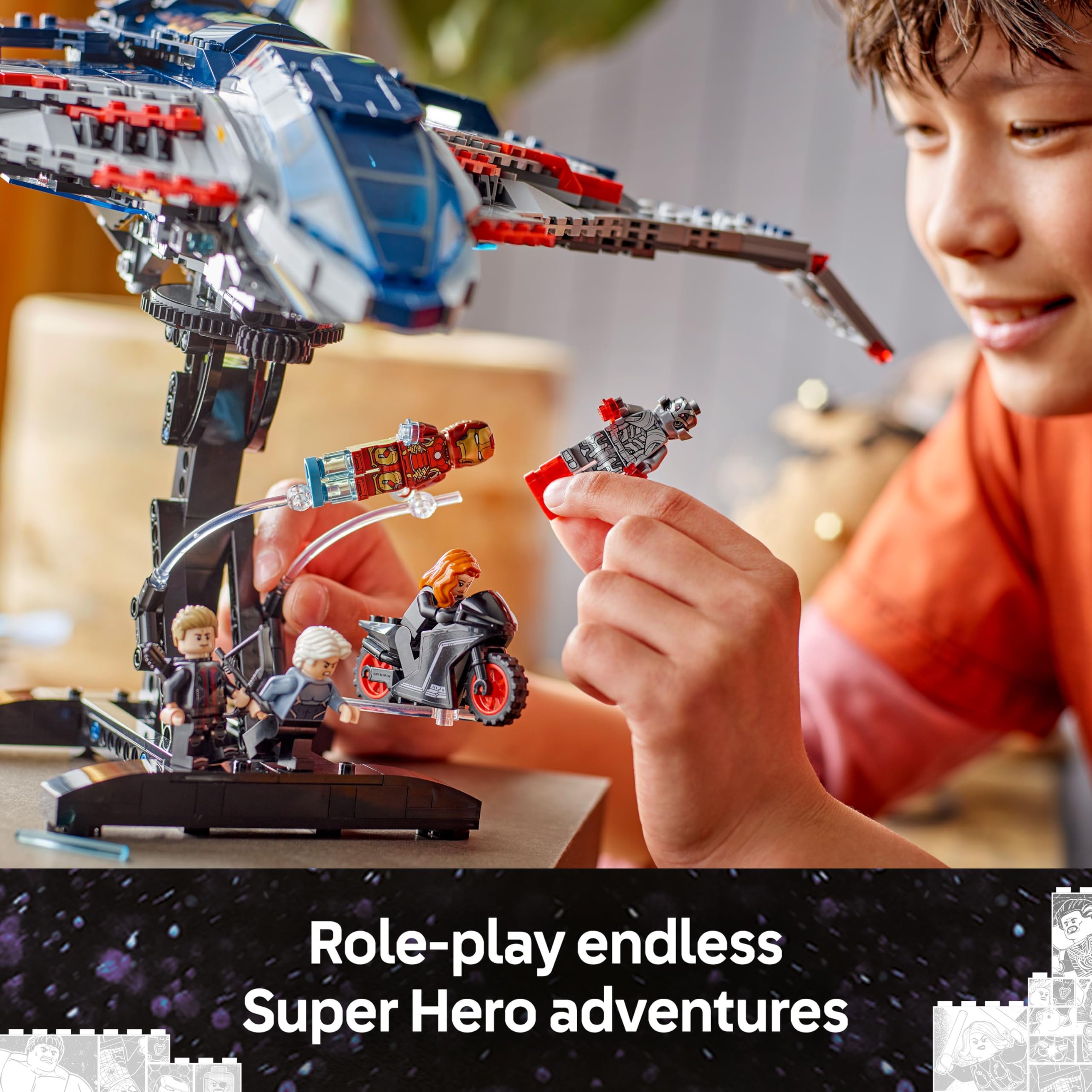 LEGO Marvel Avengers: Age of Ultron Quinjet - Buildable Super Hero Plane with 5 Minifigures 5