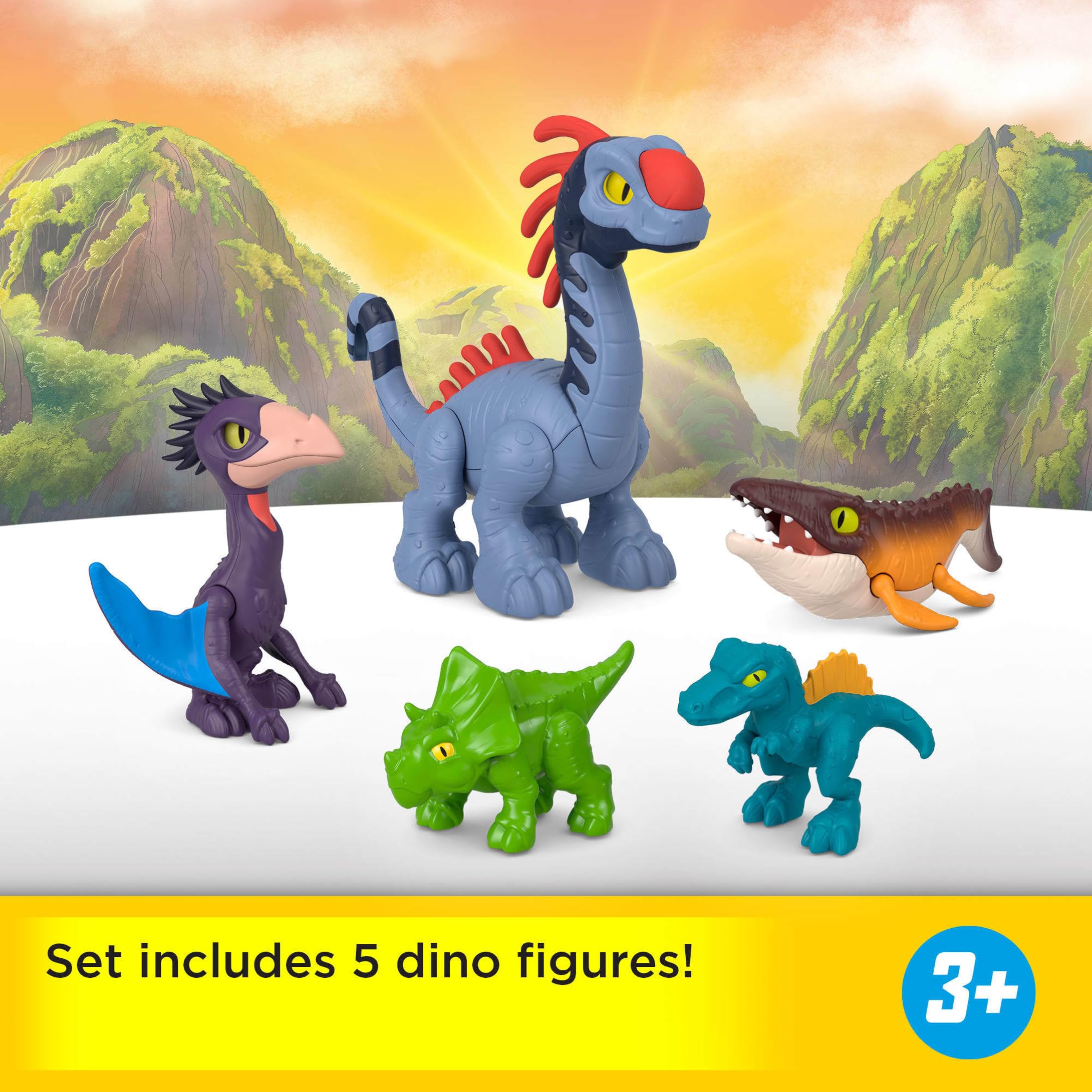 Fisher-Price Imaginext Jurassic World Rebirth Action Figure Set with 6 Figures | Ages 3+