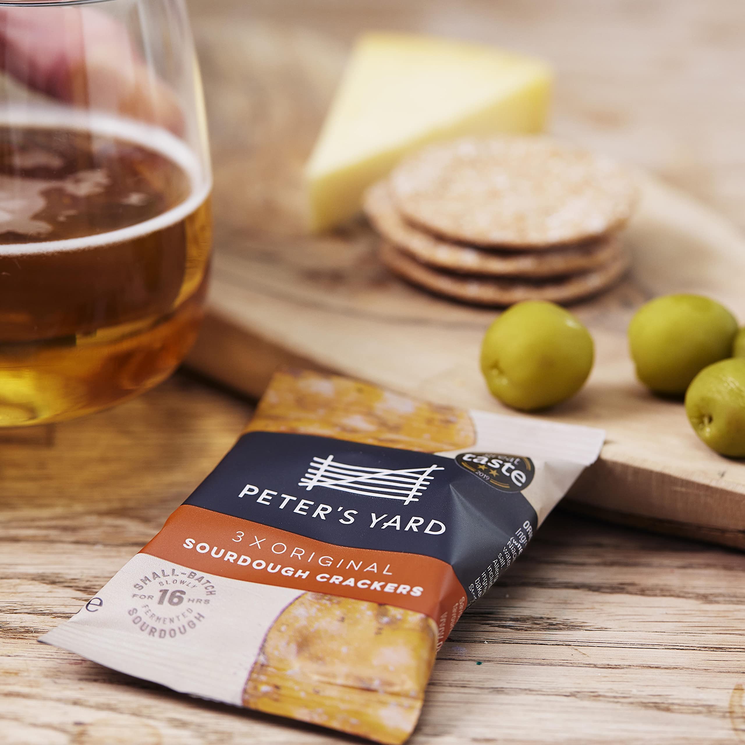 Peter's Yard Sourdough Crackers - Bulk Box 100 x 9g Packs | High Fibre, Low Sugar