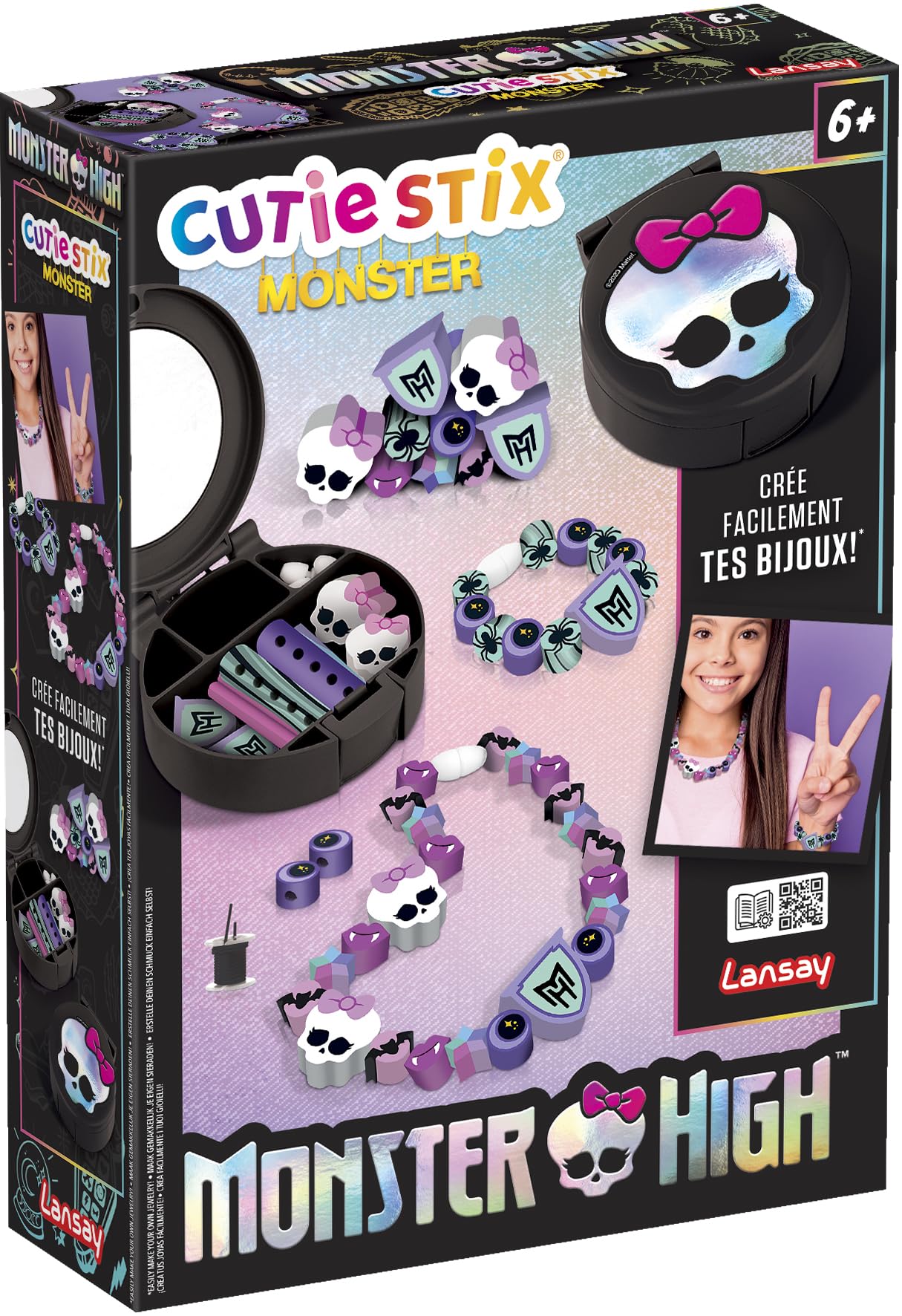 Lansay Cutie Stix Monster High Creative Jewellery Box - Make Fang-Tastic Jewellery