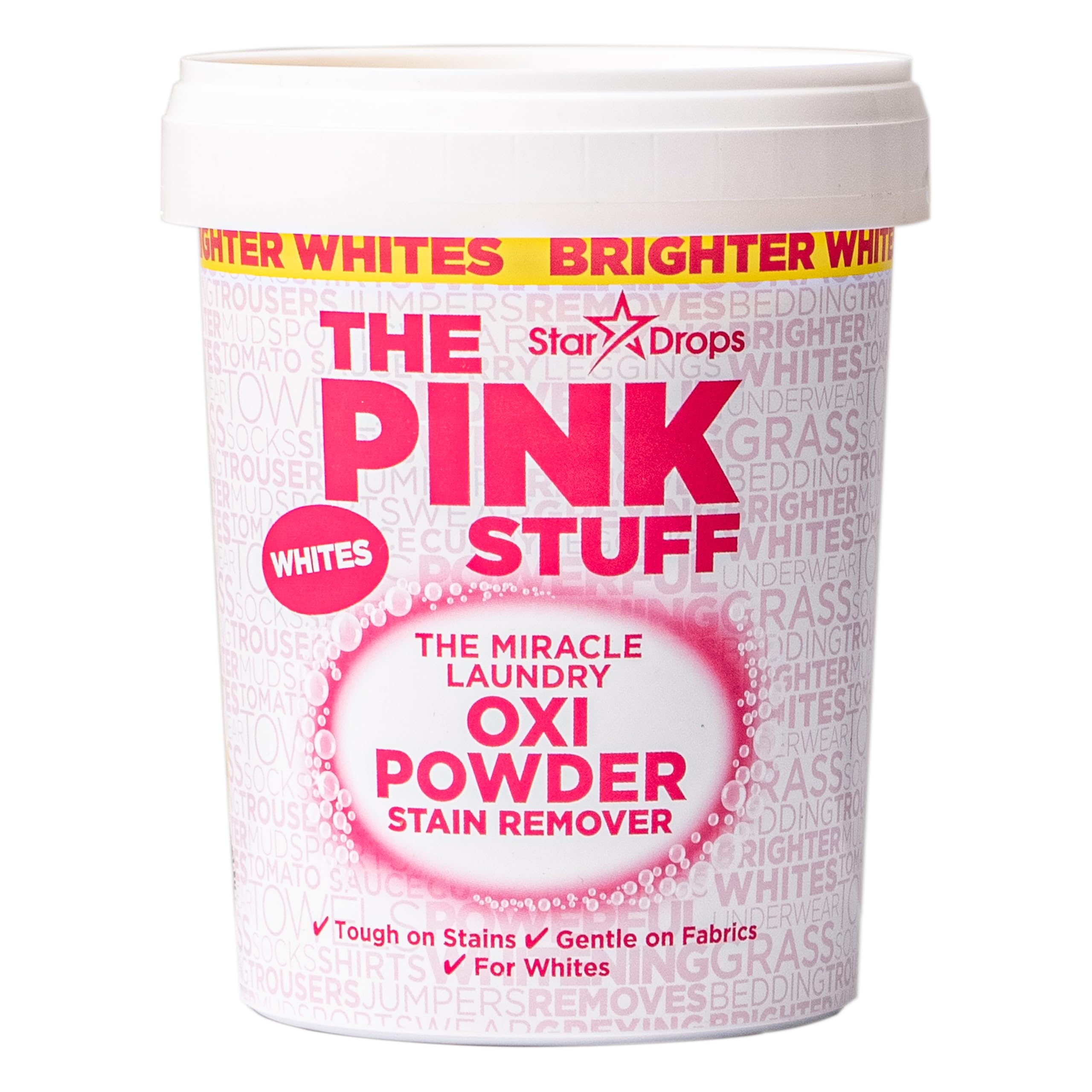 THE PINK STUFF Miracle Laundry Oxi Powder - Stain Remover for Whites | 1kg | Powder 1