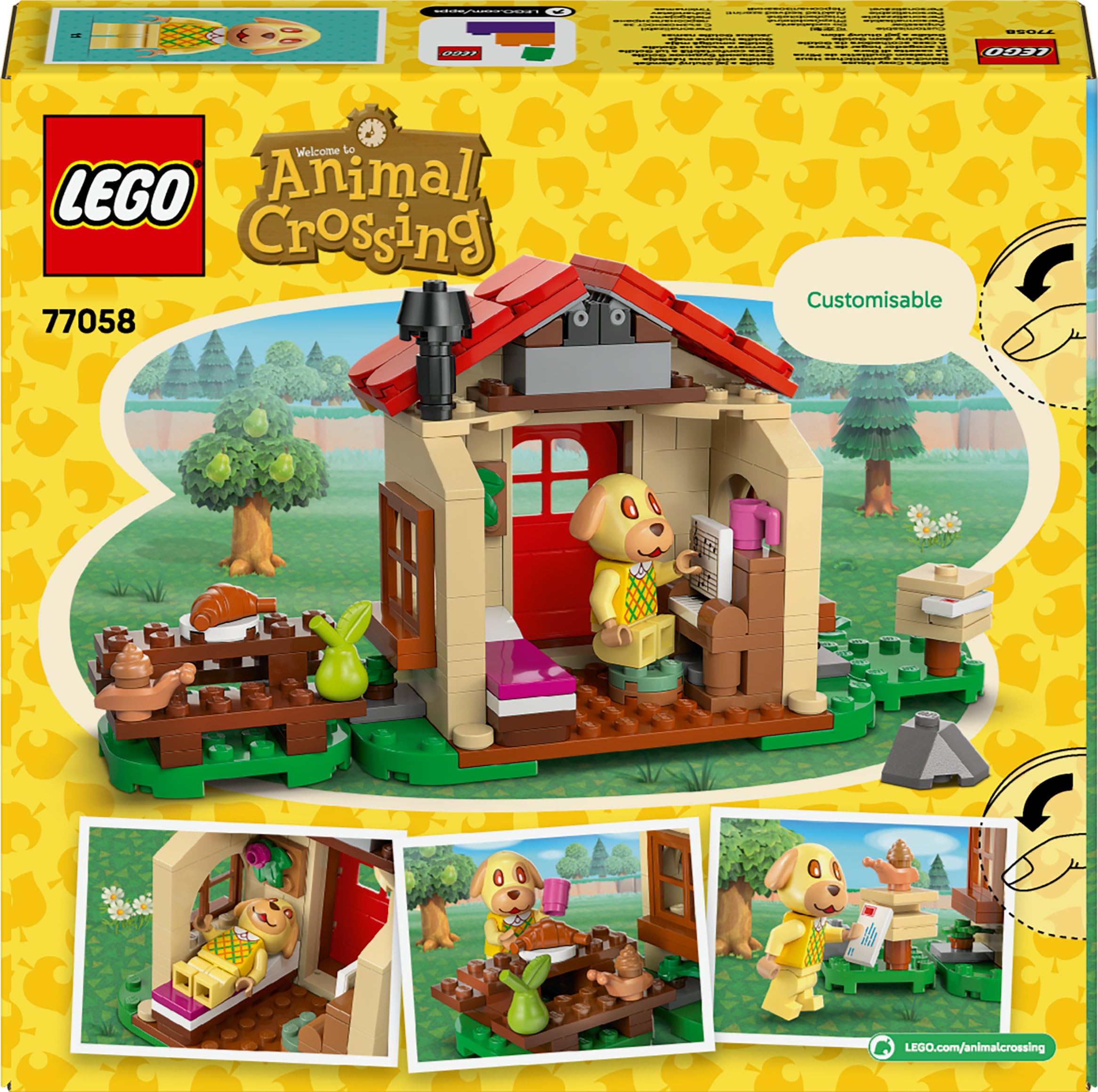 LEGO Animal Crossing Goldie's Cosy House Building Set - 149 Pieces with Minifigure, Piano & Picnic Table 8