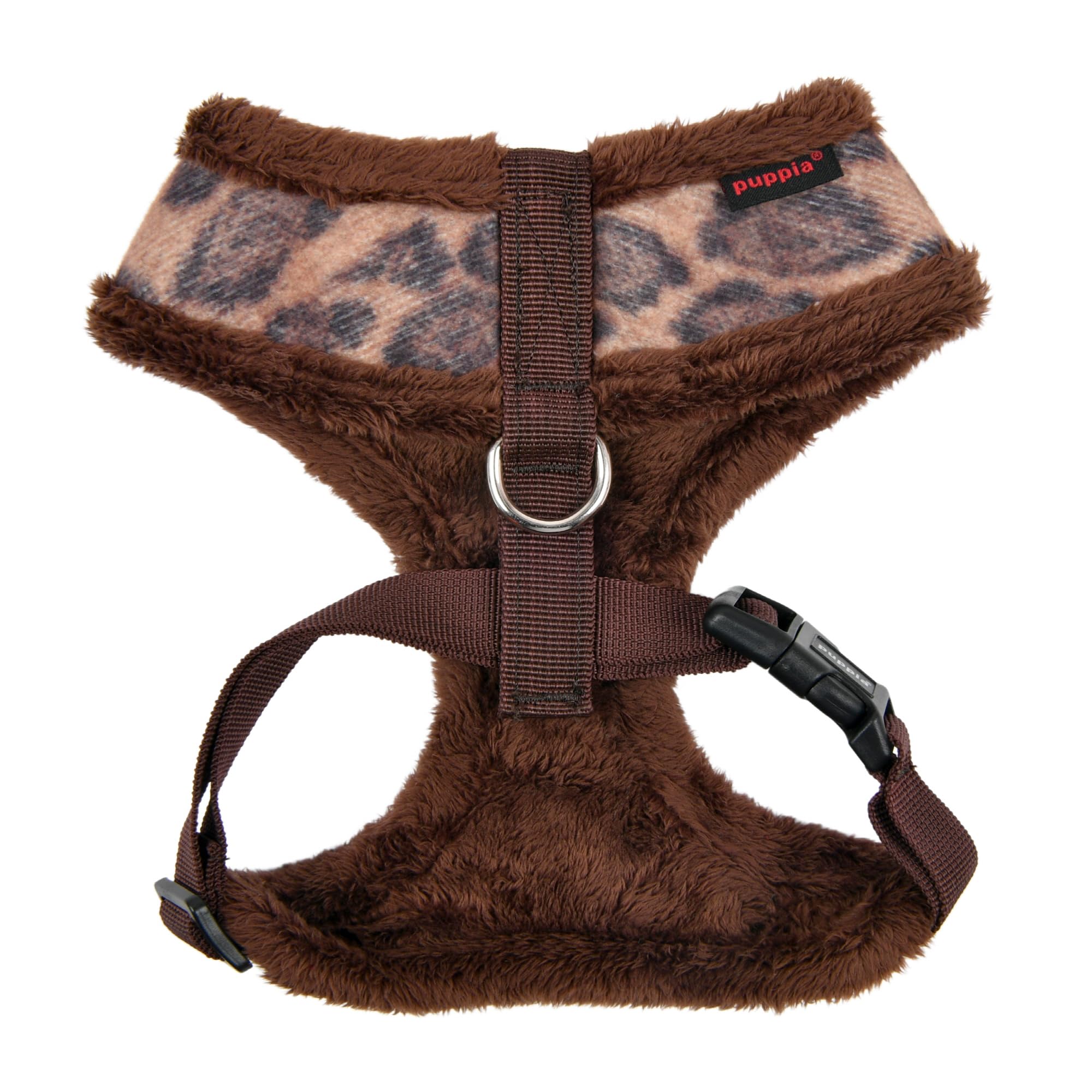 Puppia Kovo A Vest Harness - Leopard Print, Adjustable Chest Strap, No Pull Design, Small Size
