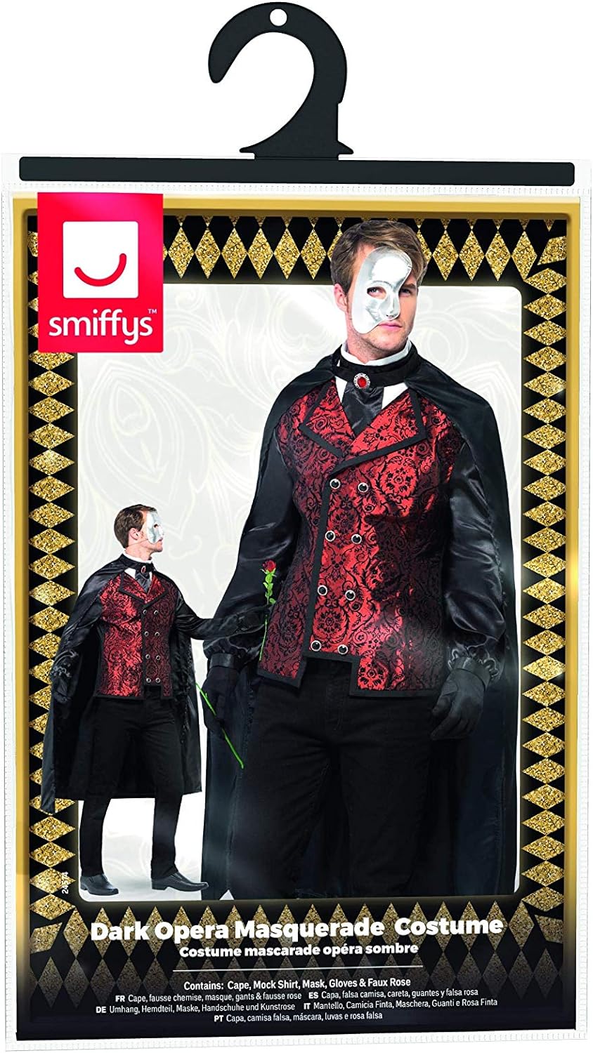 Smiffys Dark Opera Masquerade Costume - Size M (24574M)