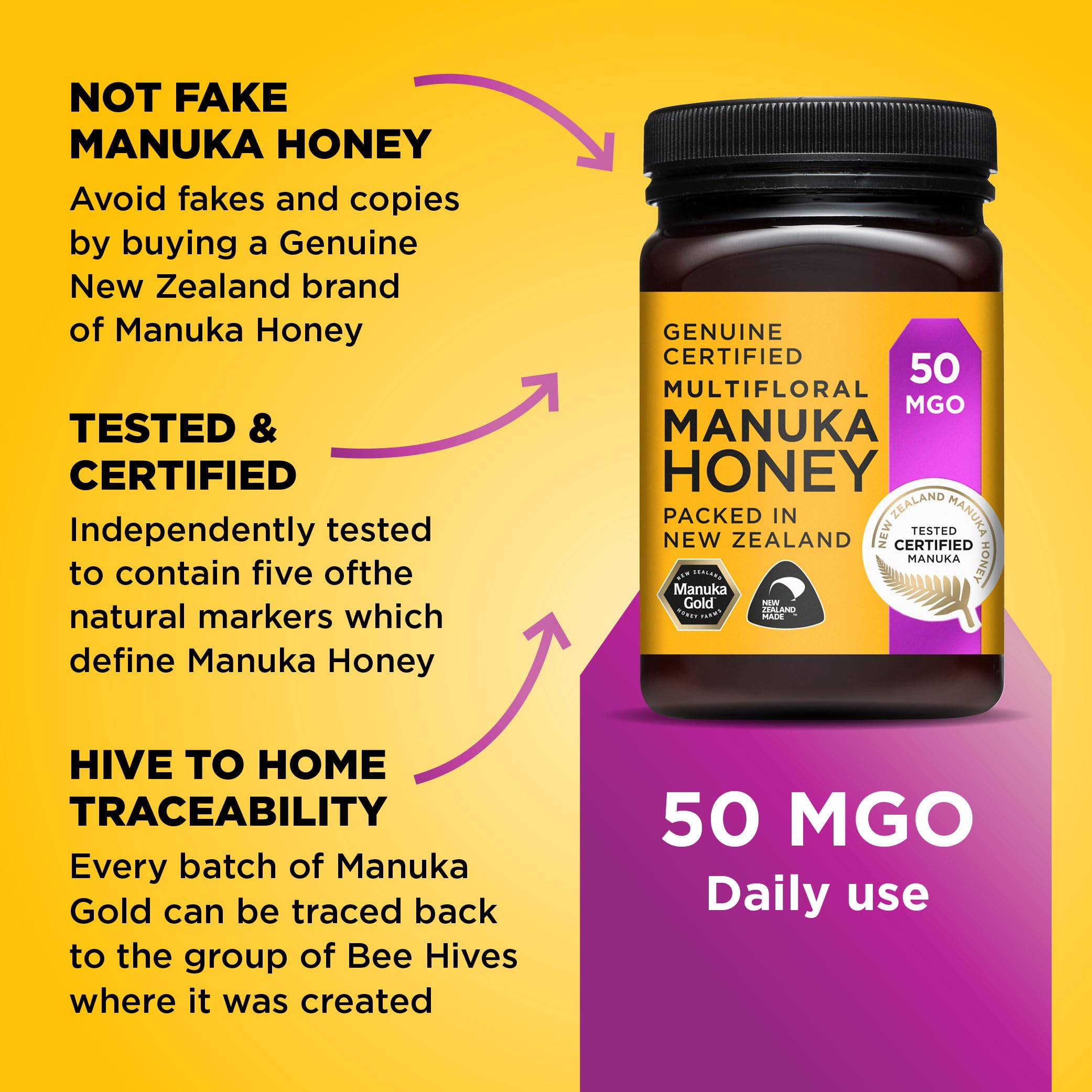 Manuka Gold 50 MGO Manuka Honig, 500 g 7