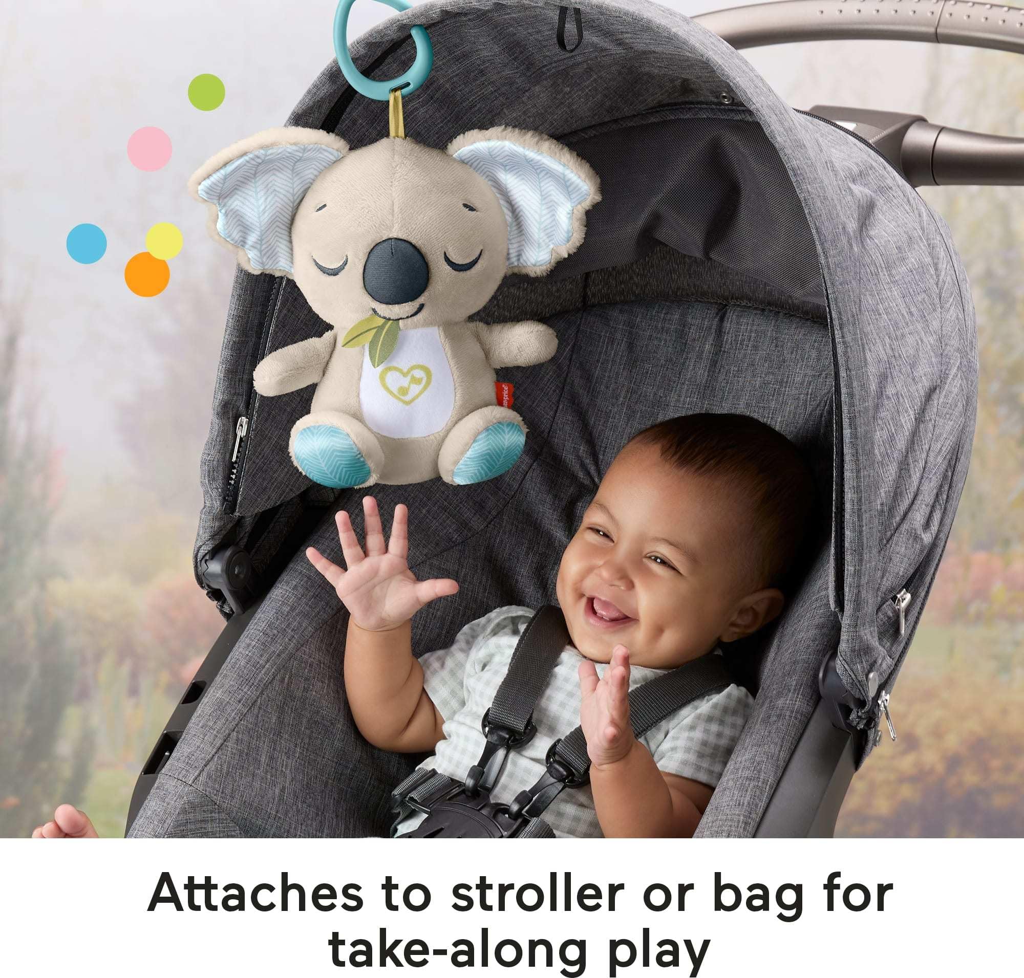 Fisher-Price On-the-Go Koala Soother - Plush Portable Sound Machine for Newborns 0+ Months 3