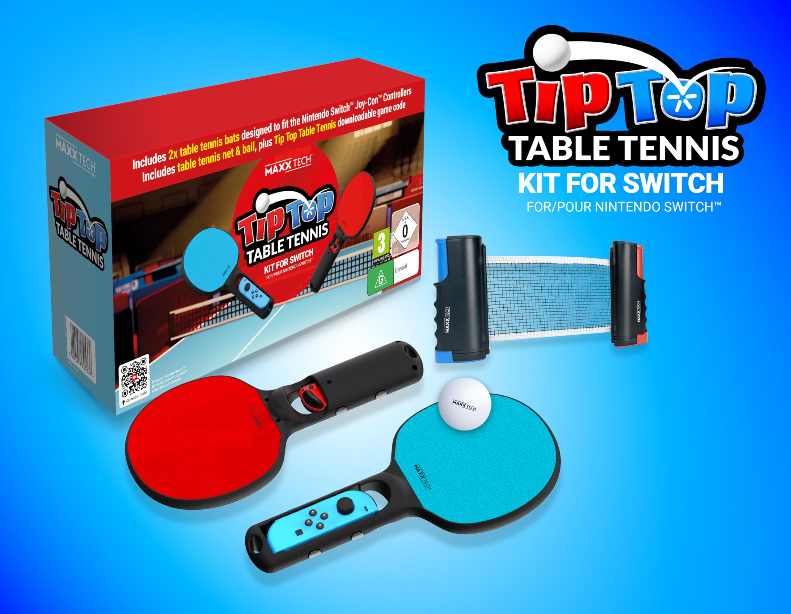 Tip Top Table Tennis - Nintendo Switch Kit with Bats & Net 14