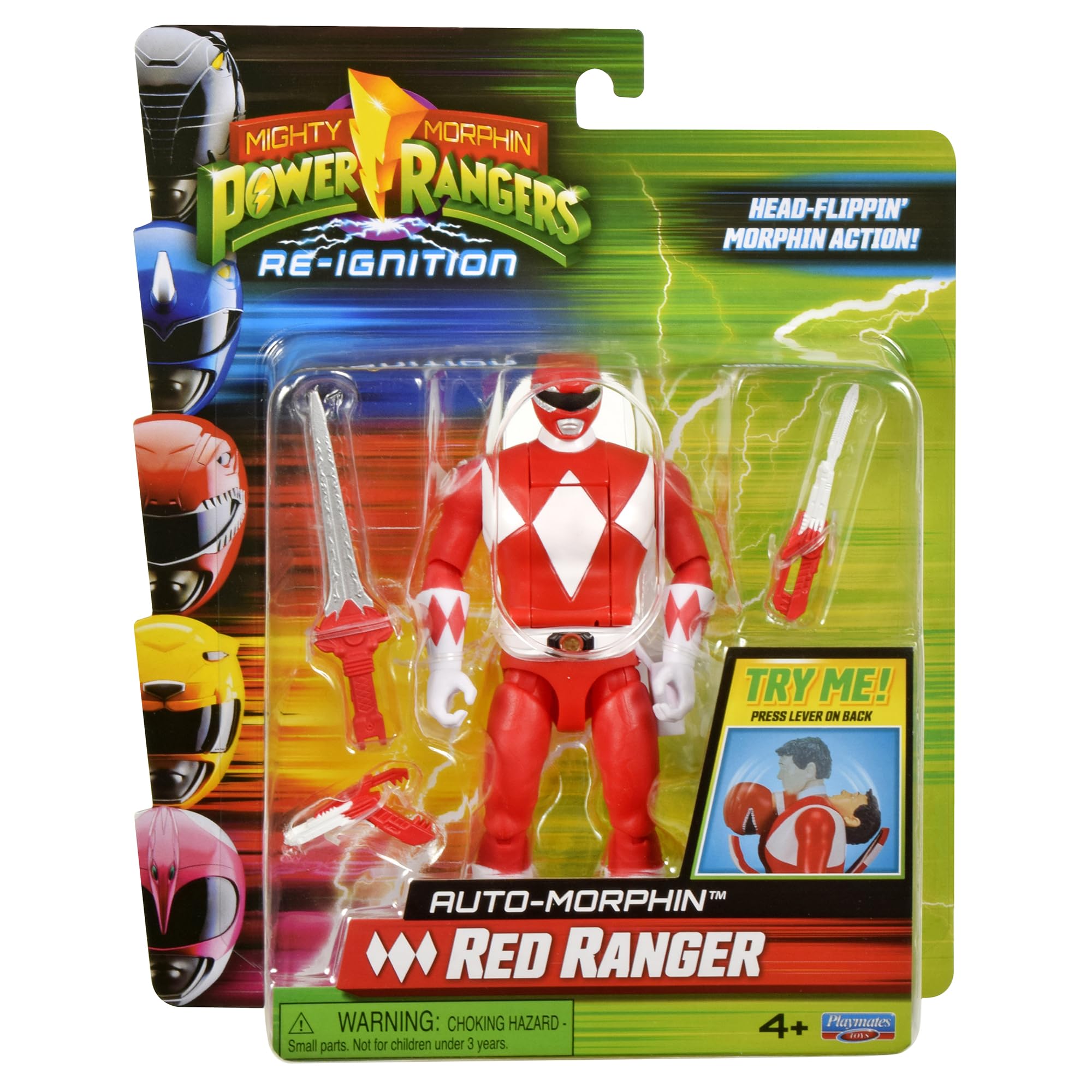 Power Rangers Mighty Morphin Auto-Morphin Red Ranger Action Figure - 4+ Years