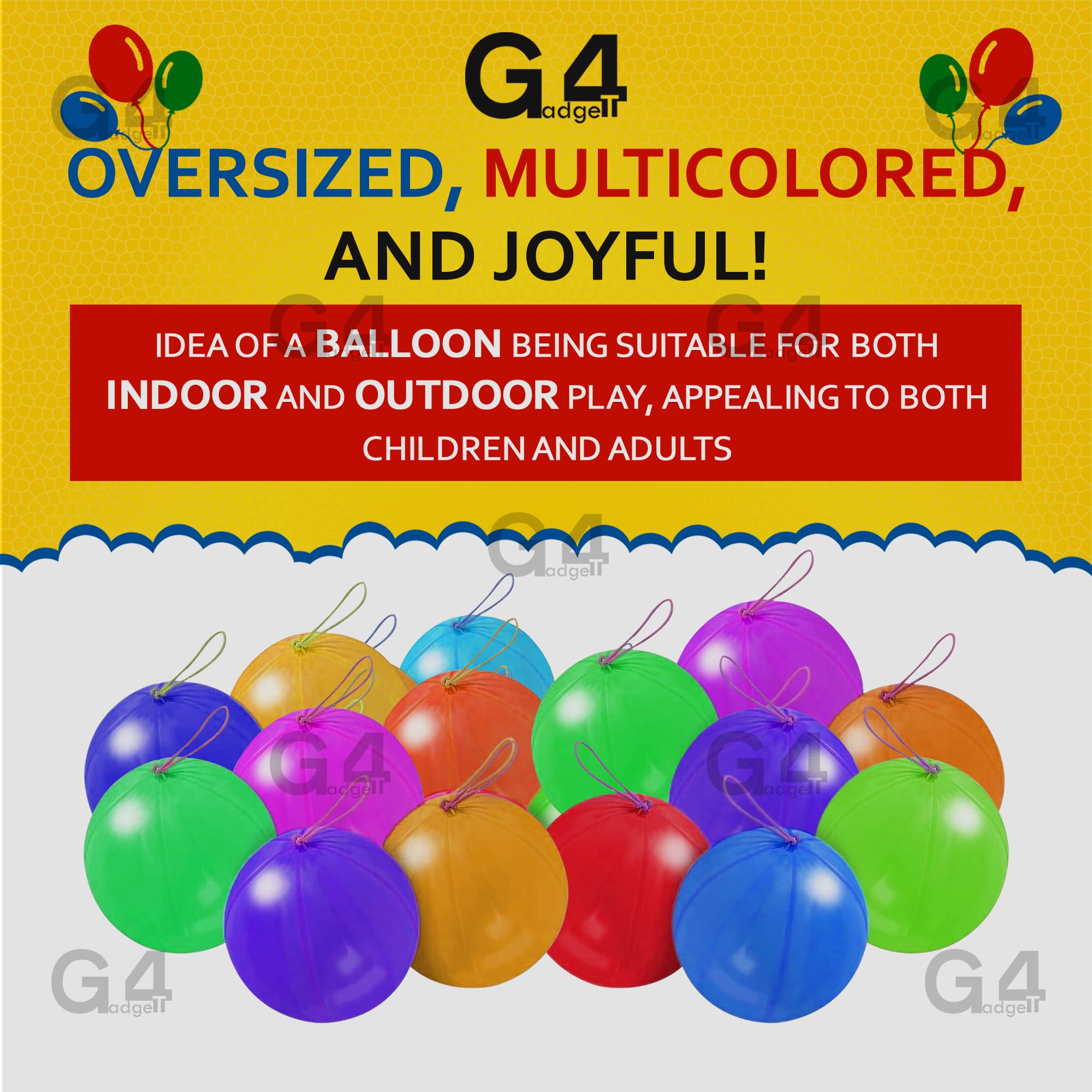G4GADGET 30x Punch Balloons – 12 Inch Rainbow Party Bag Fillers for Kids 3