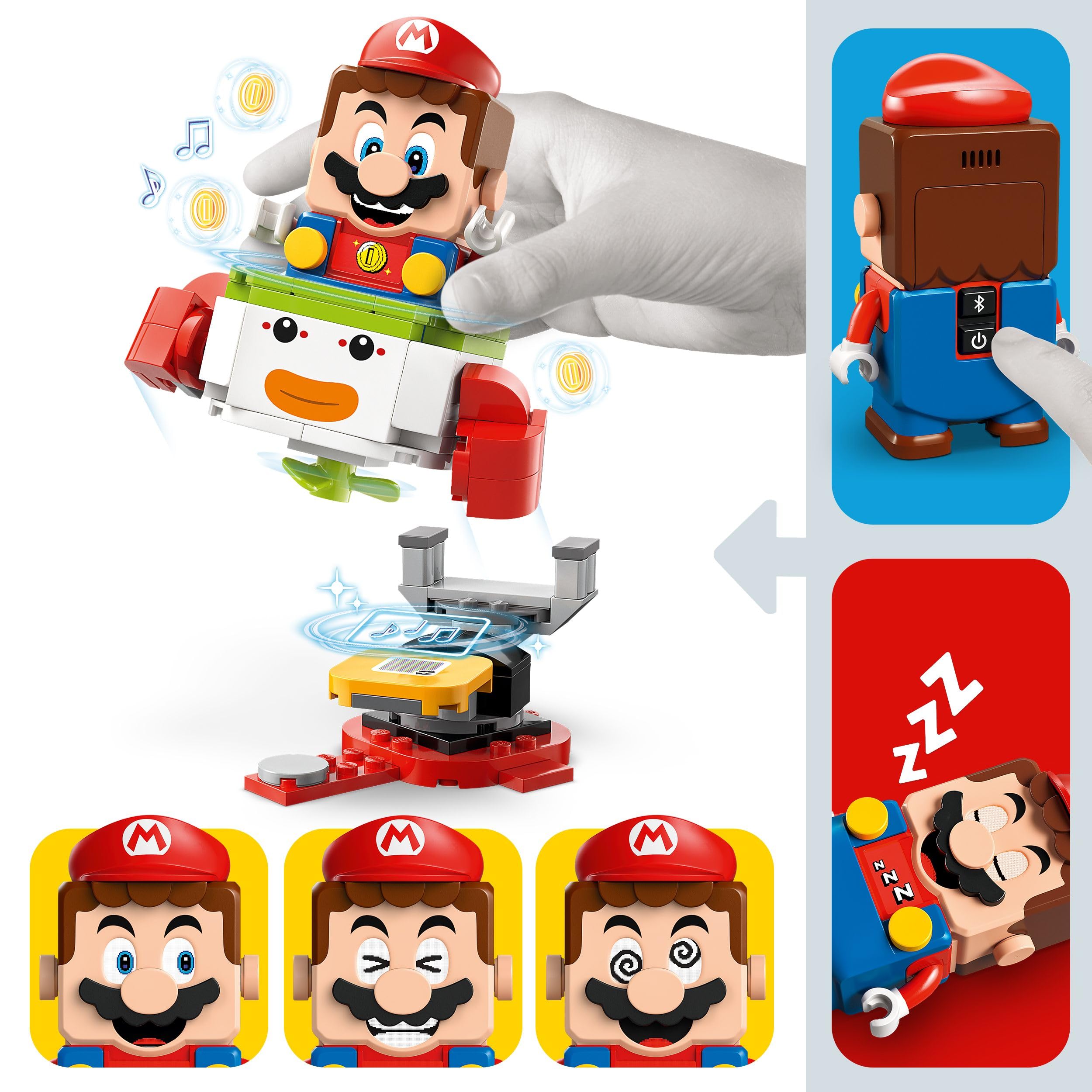 LEGO Super Mario Adventures with Interactive Mario - Bowser Jr.'s Clown Car Playset for Kids 6+ 6