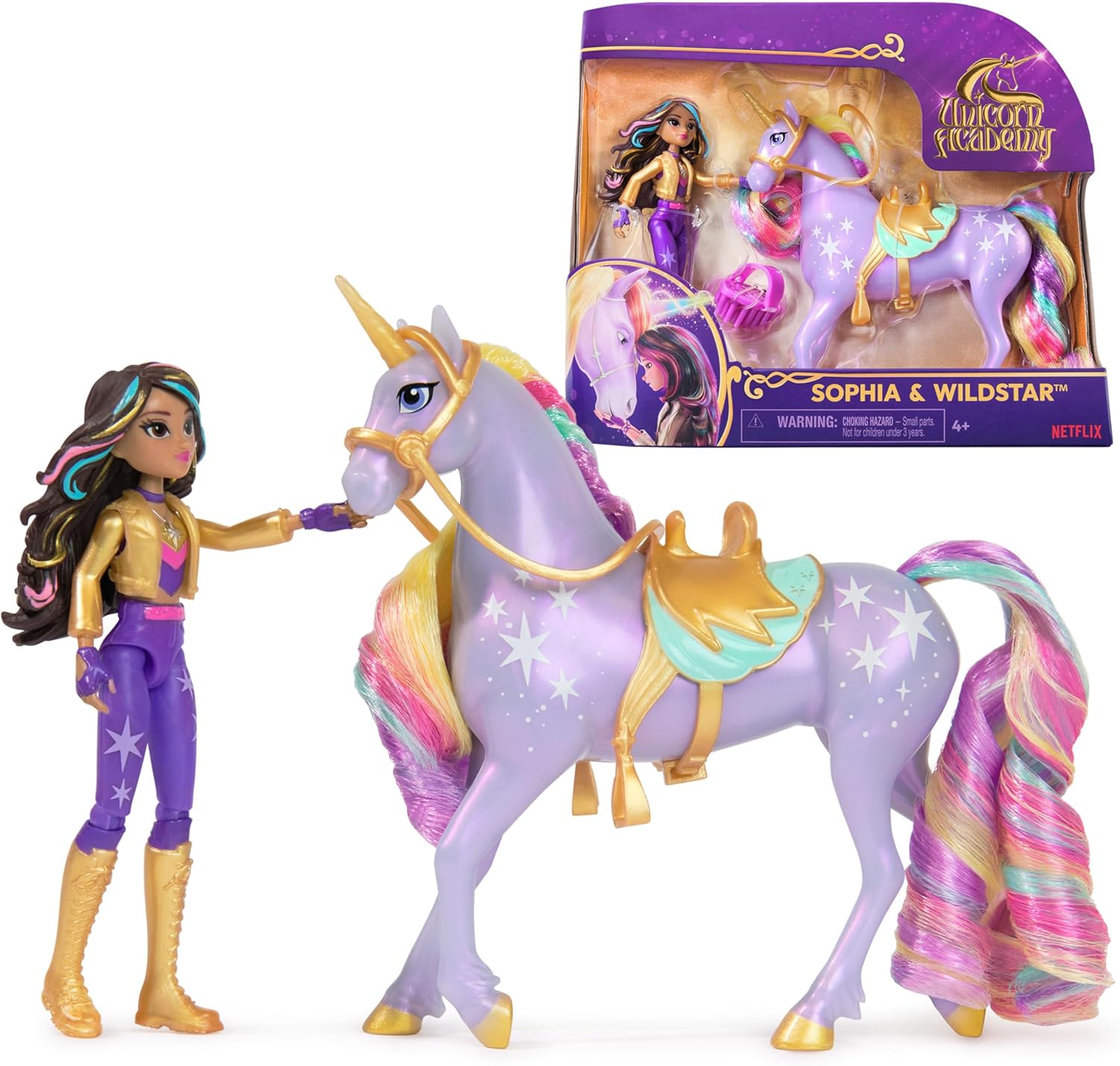 Unicorn Academy Sophia & Wildstar Set - Posable Doll and Unicorn Playset for Ages 4+