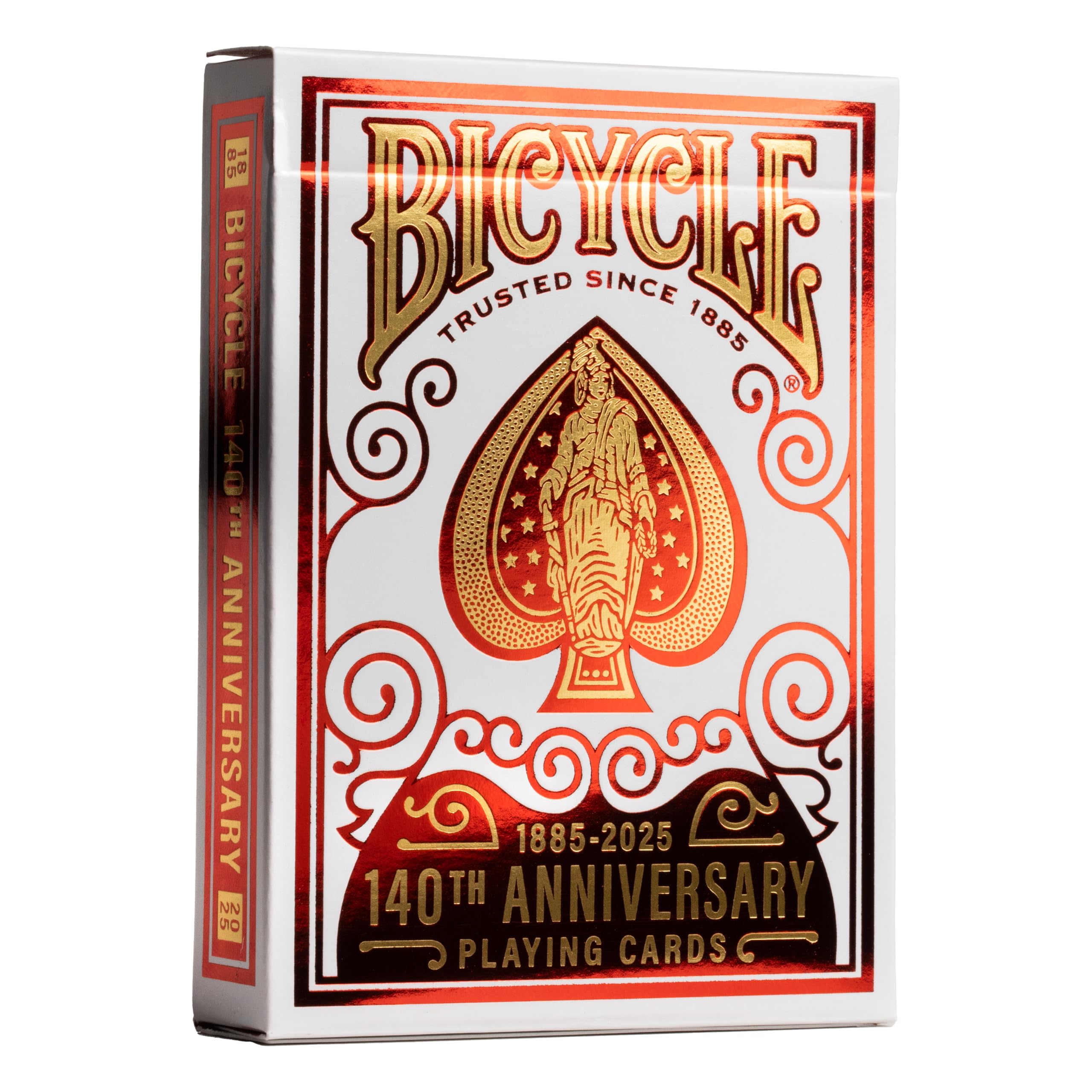 Bicycle 140th Year Anniversary Playing Cards Red and Gold Foil