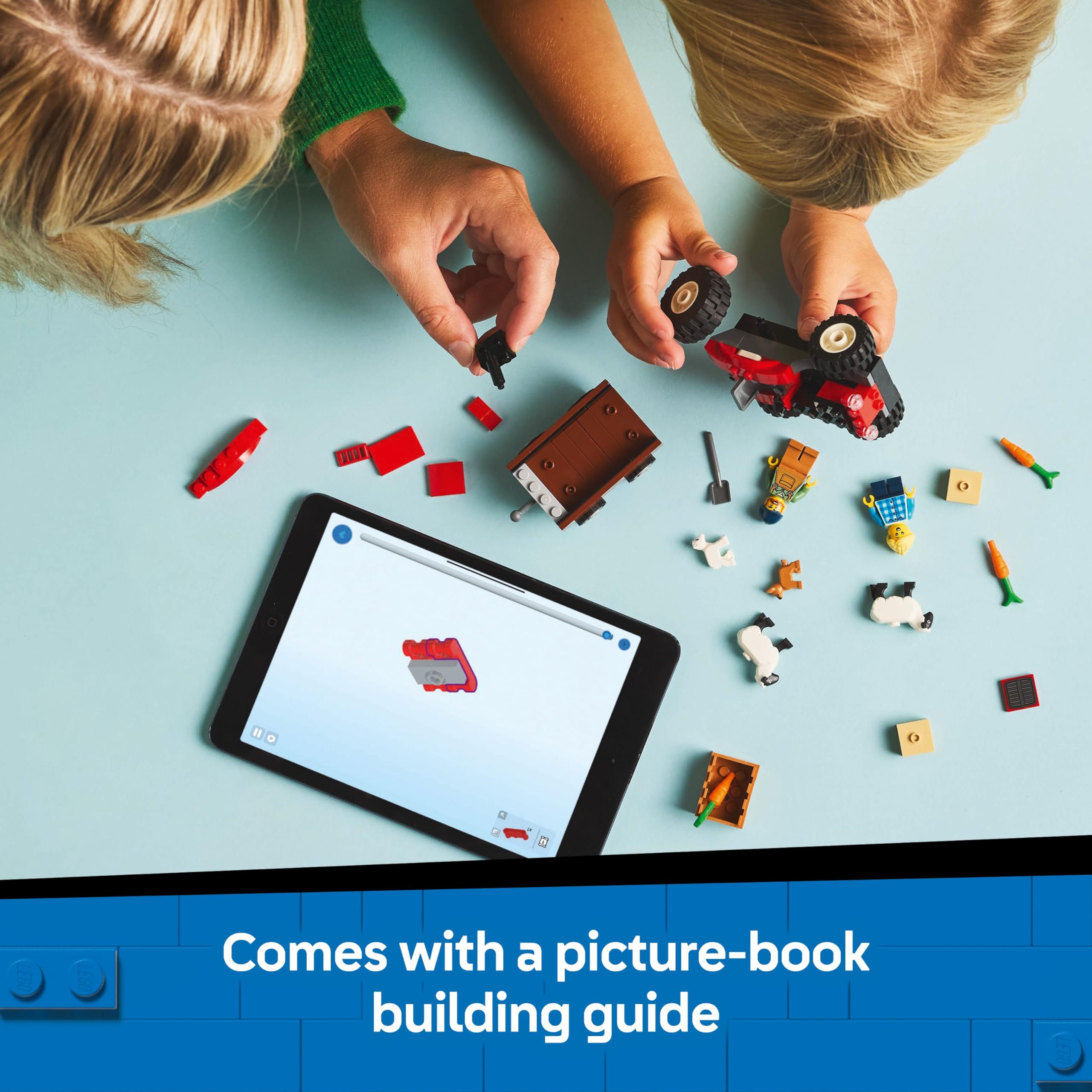 LEGO City Red Farm Tractor with Trailer & Sheep Toy Set - Building Playset for Ages 4+ 7