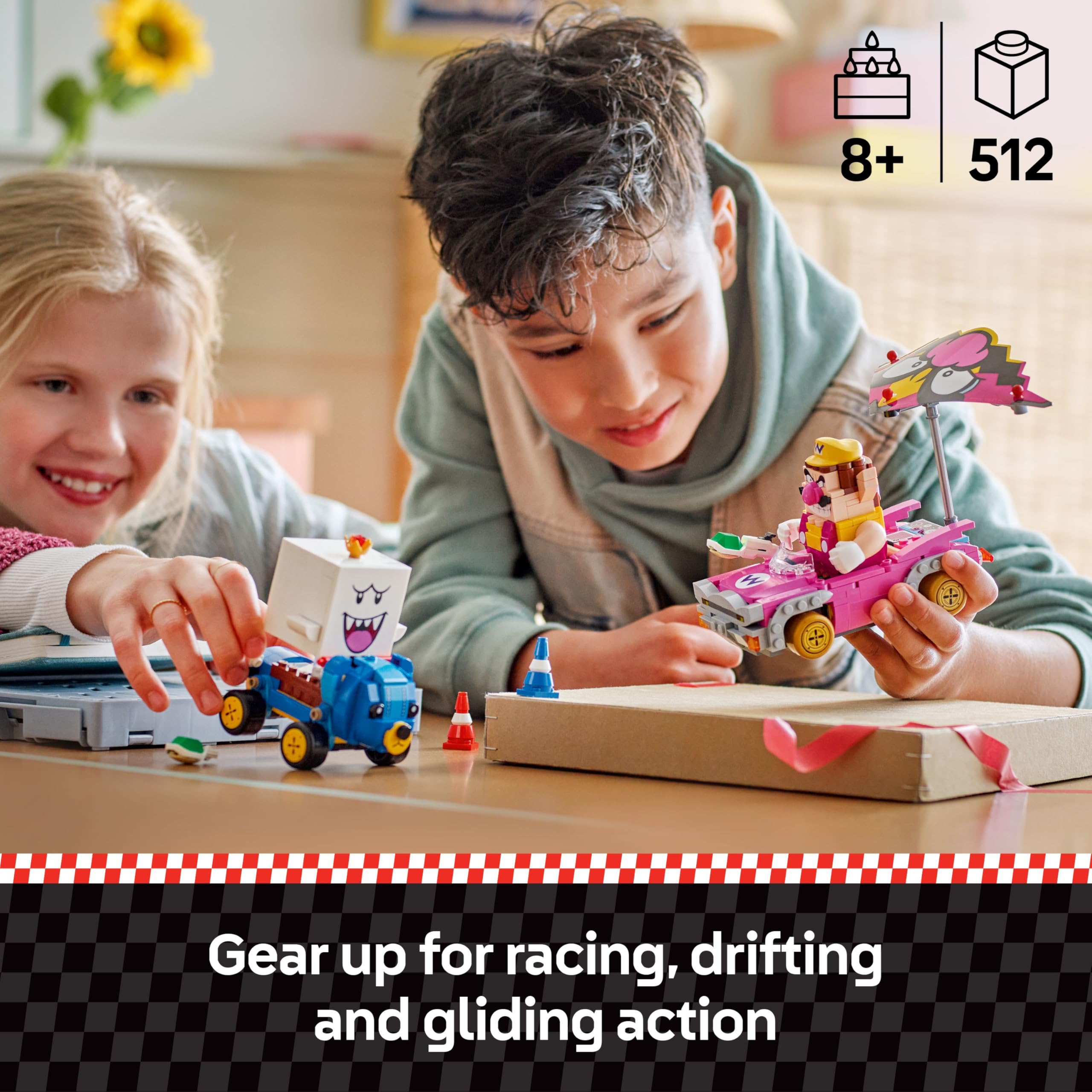 LEGO Super Mario: Mario Kart – Wario & King Boo Playset - 512-Piece Building Toy for Ages 8+ 6