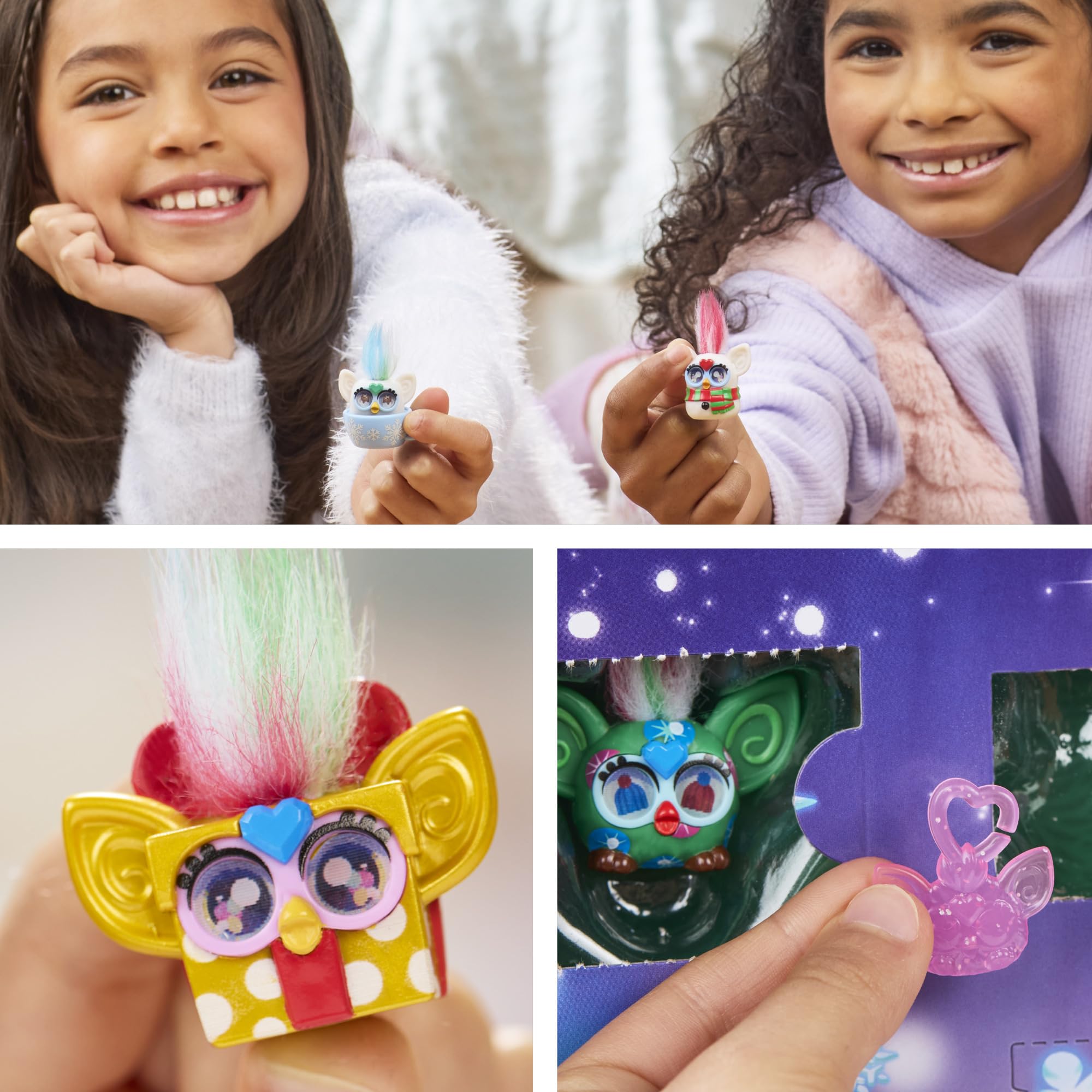 Furby Minis Furbulous Advent Calendar - 24 Days of Collectible Figures, Stickers & Keychain Charms 5