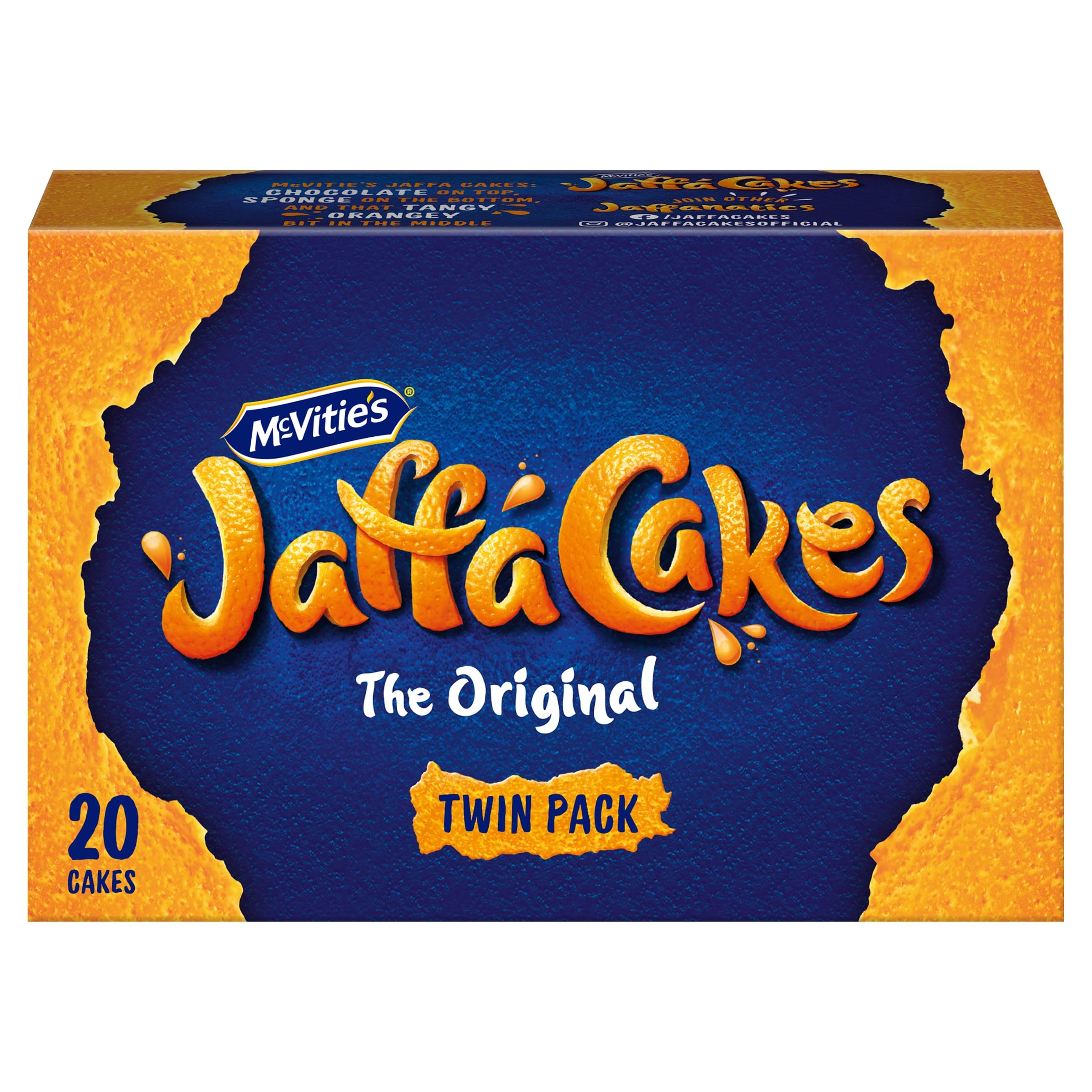 McVitie's Jaffa Cakes Original Chocolate Biscuits Twin Pack 2 x 10 Cakes