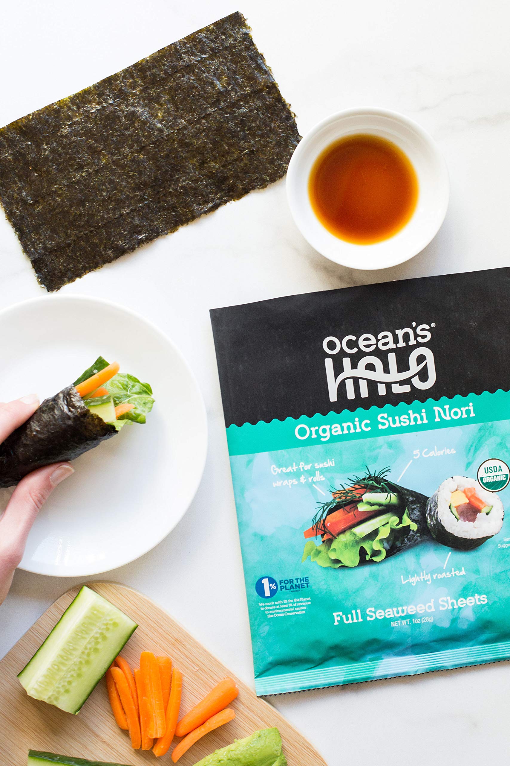 Ocean's Halo - Organic Sushi Nori Seaweed Sheets, Gluten-Free & Vegan 5