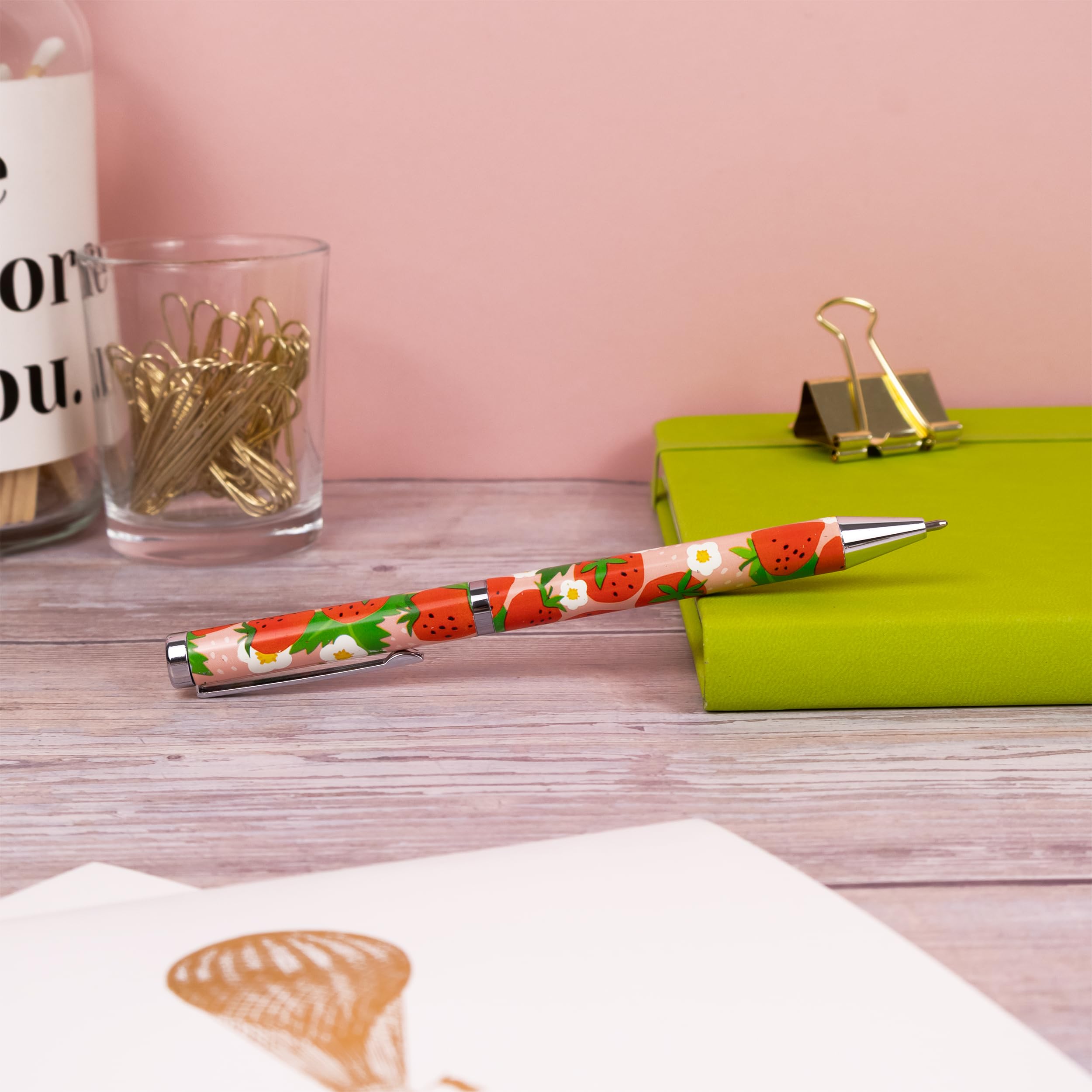 Robert Frederick Strawberries Ballpoint Pen - Black Ink Twist Nib | Medium Point | Gift Box 2