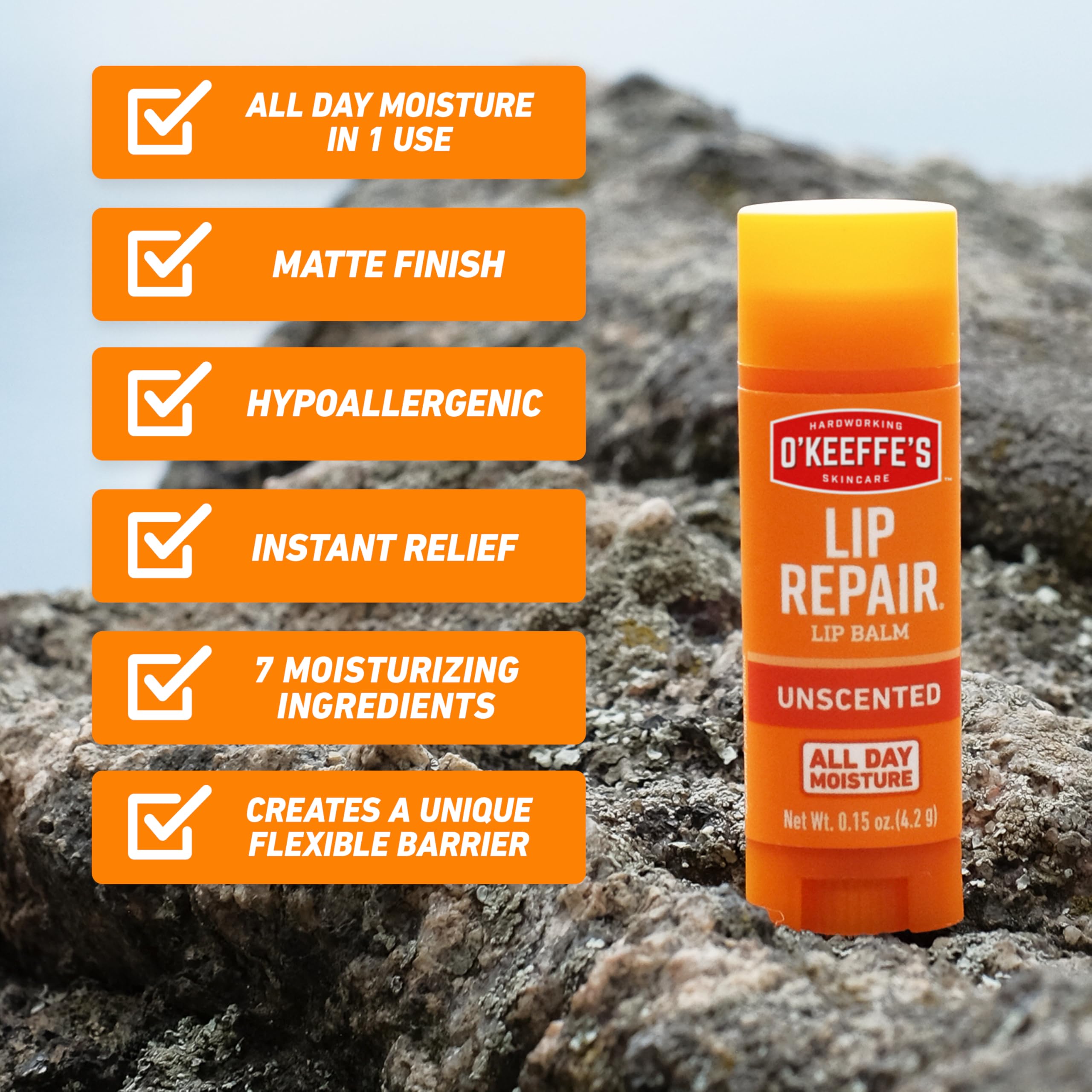 O'Keeffe's Lip Repair Unscented Lip Balm (4.2g) 6