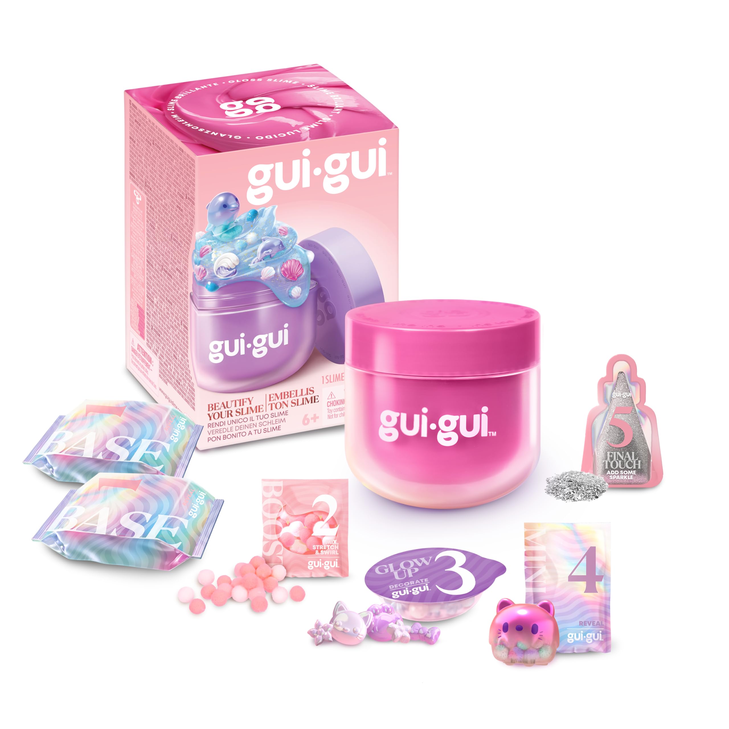 Gui Gui Clear Slime - Create & Collect Scented Slime with Gloss, Butter, Cloud Textures (330g) 7