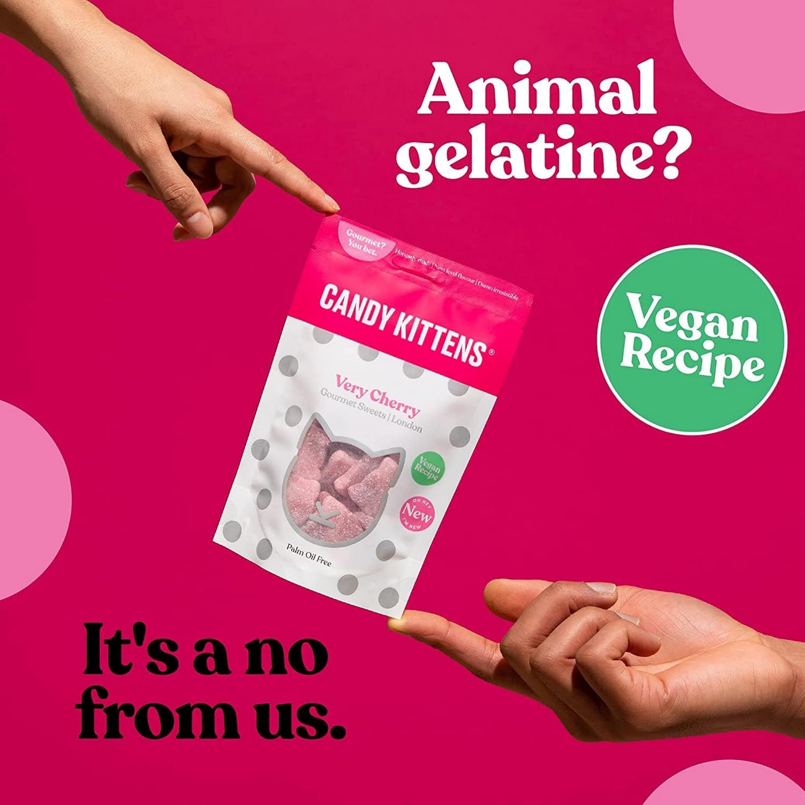 Candy Kittens Vegan Sweets VERY CHERRY (140g Bag), Vegan Chewy Sweets - Naturally Flavoured With Cherry, Perfect Vegan Gifts For Gourmet Sweet Lovers, Fruity & Delicious Vegetarian Sweets 5