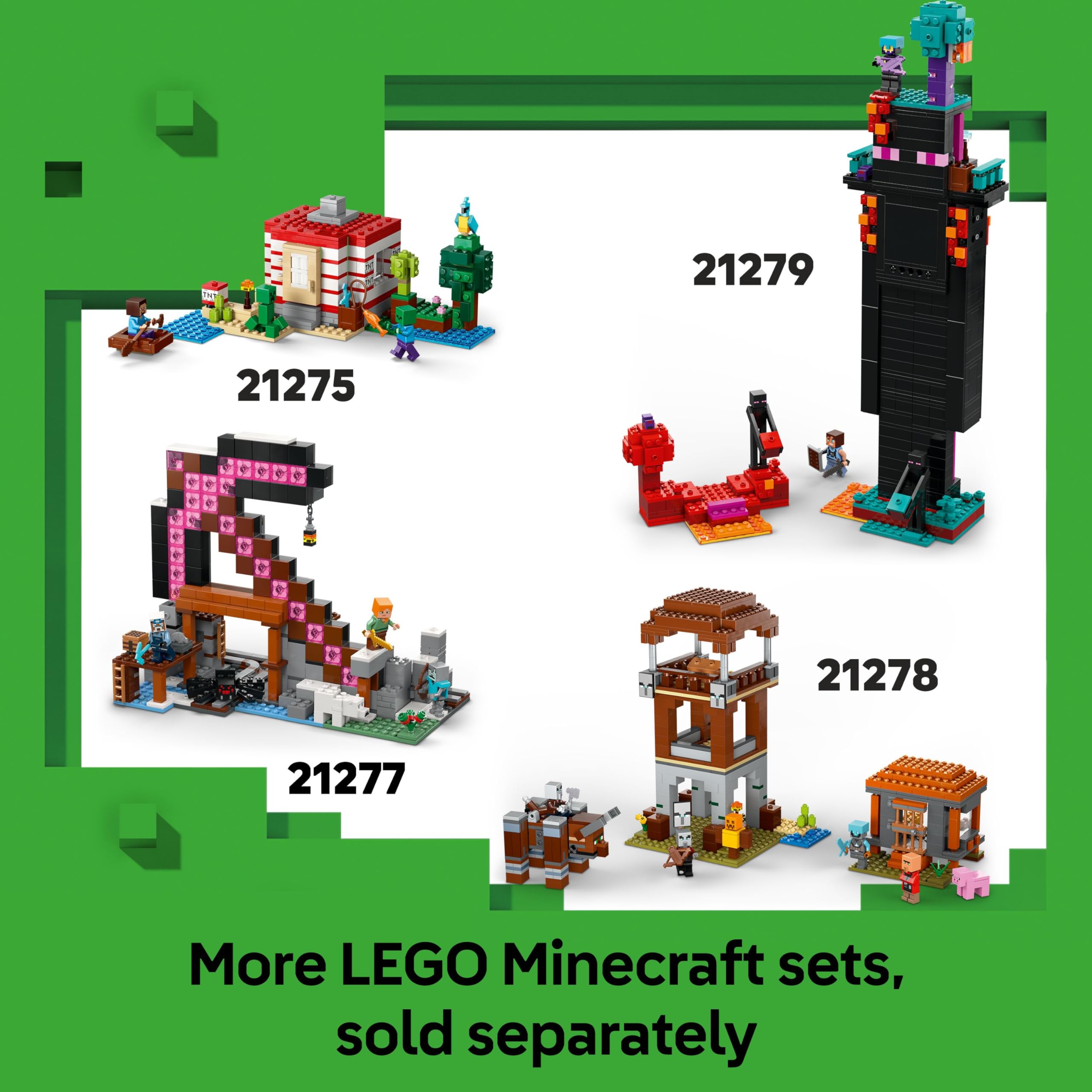 LEGO Minecraft The Creeper Toy - 665-Piece Buildable Posable Figure with Hidden Compartment 14