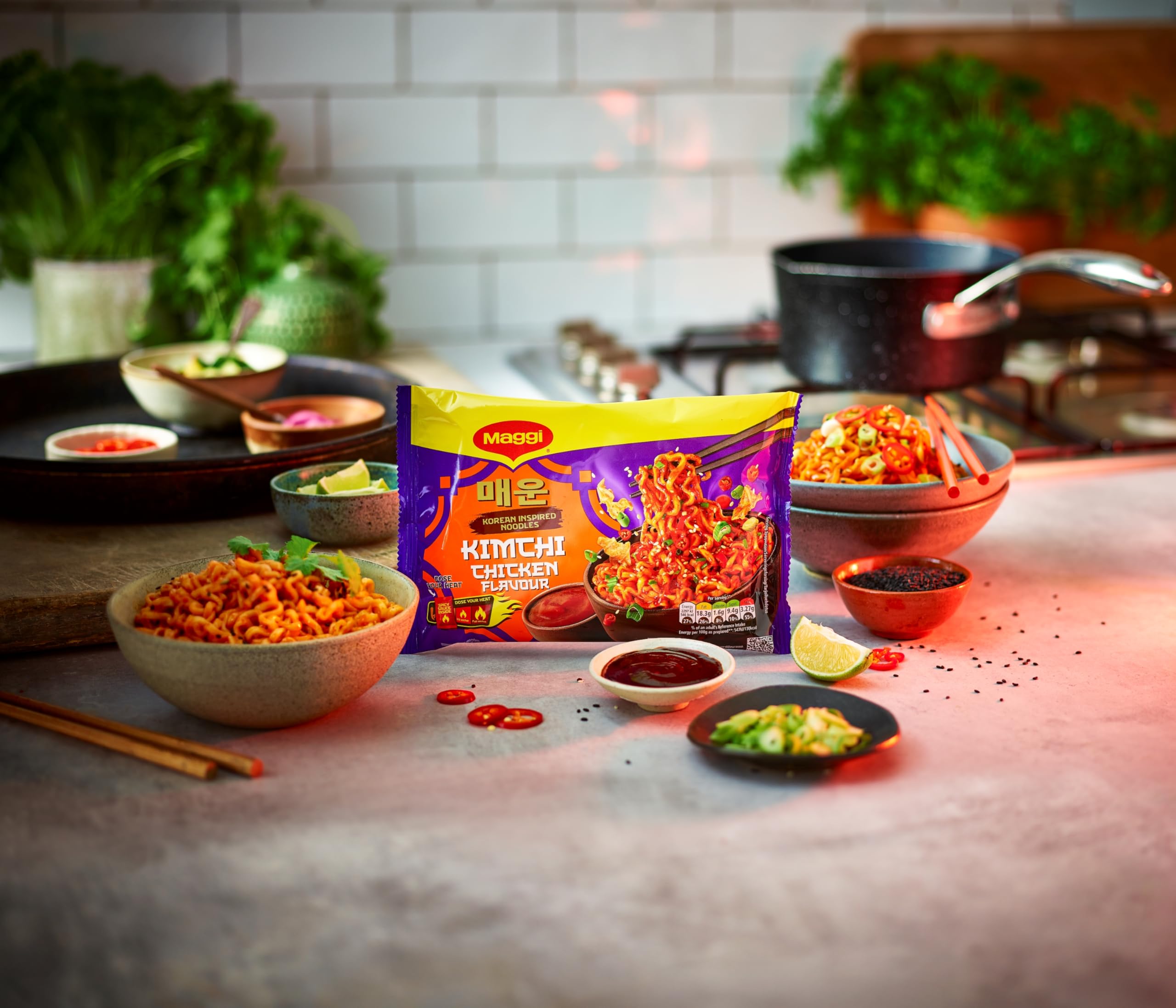 MAGGI Korean Inspired Kimchi Chicken Flavour Noodles - 130g