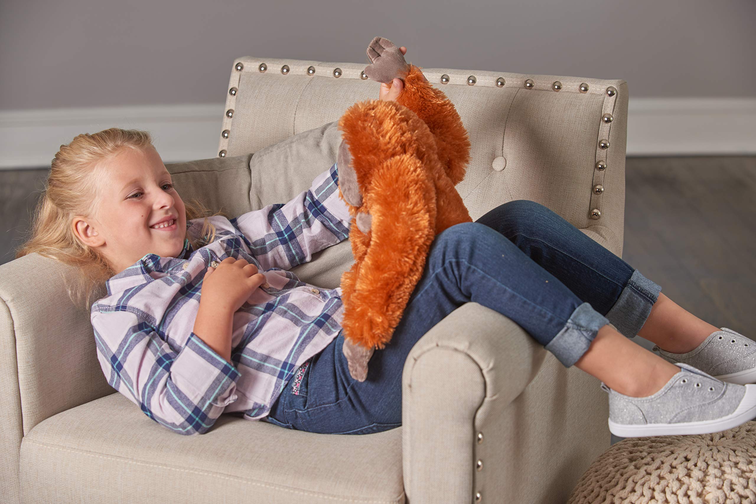 WILD REPUBLIC Cuddlekins Orangutan Plush Soft Toy - 30 cm Brown Polyester 4