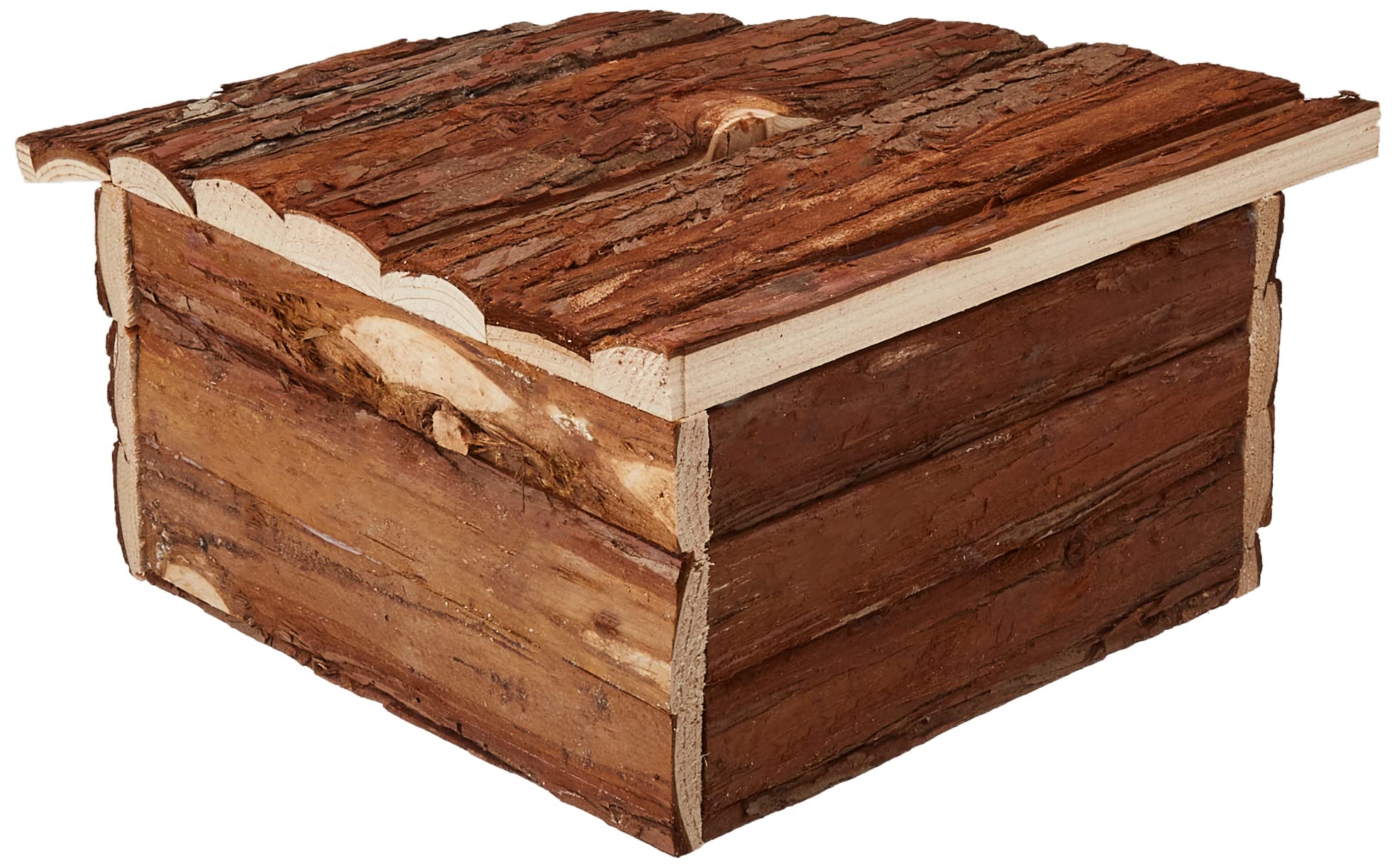 Croci Natural Wood Hamster & Rodent House - Angular Space-Saving Design | 42x15x30 cm