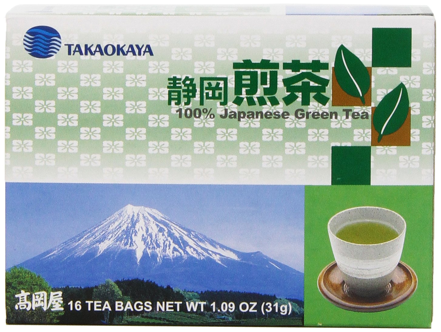 Takaokaya Sencha Green Tea - Premium Japanese Flavor | 16 Individually Wrapped Bags
