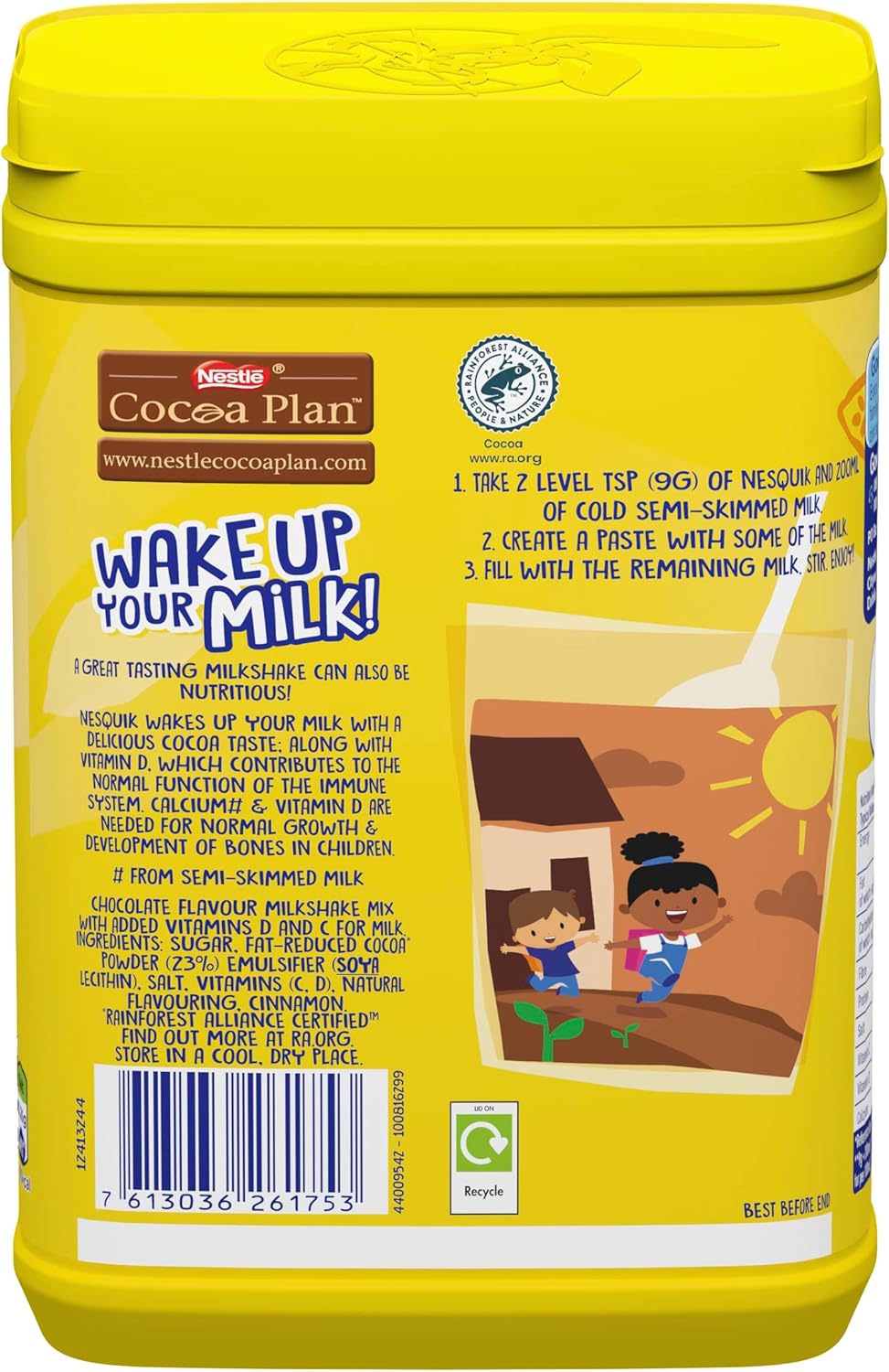 Nesquik - Chocolate Flavoured Milkshake Powder 1kg Tub 5