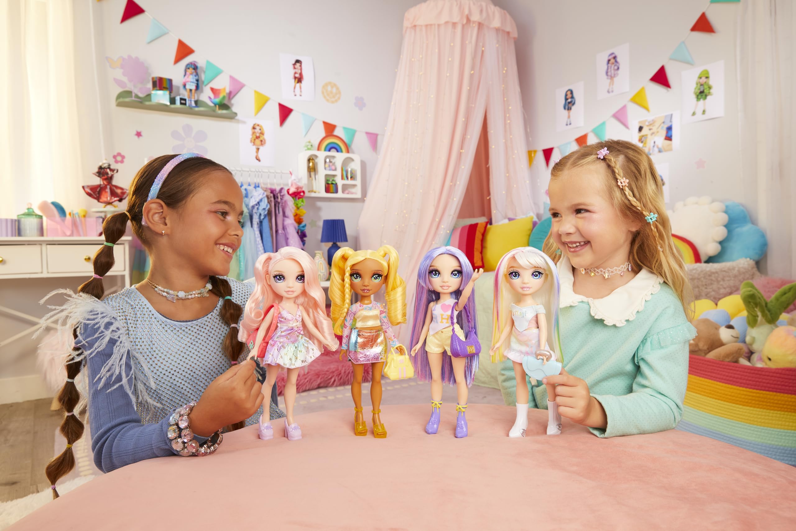 Rainbow High Violet Fashion Doll - 28cm Purple Poseable Doll with Iridescent Outfit & Handbag 7