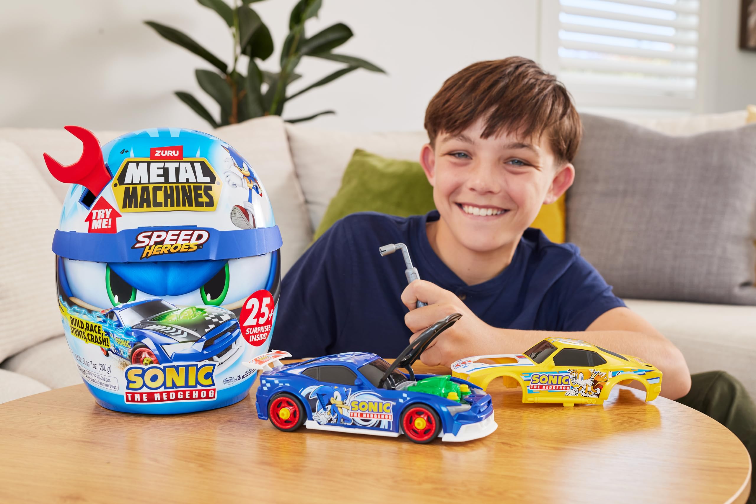 Metal Machines Speed Heroes by ZURU - Build & Race Sonic the Hedgehog Car (Model 67128) 4