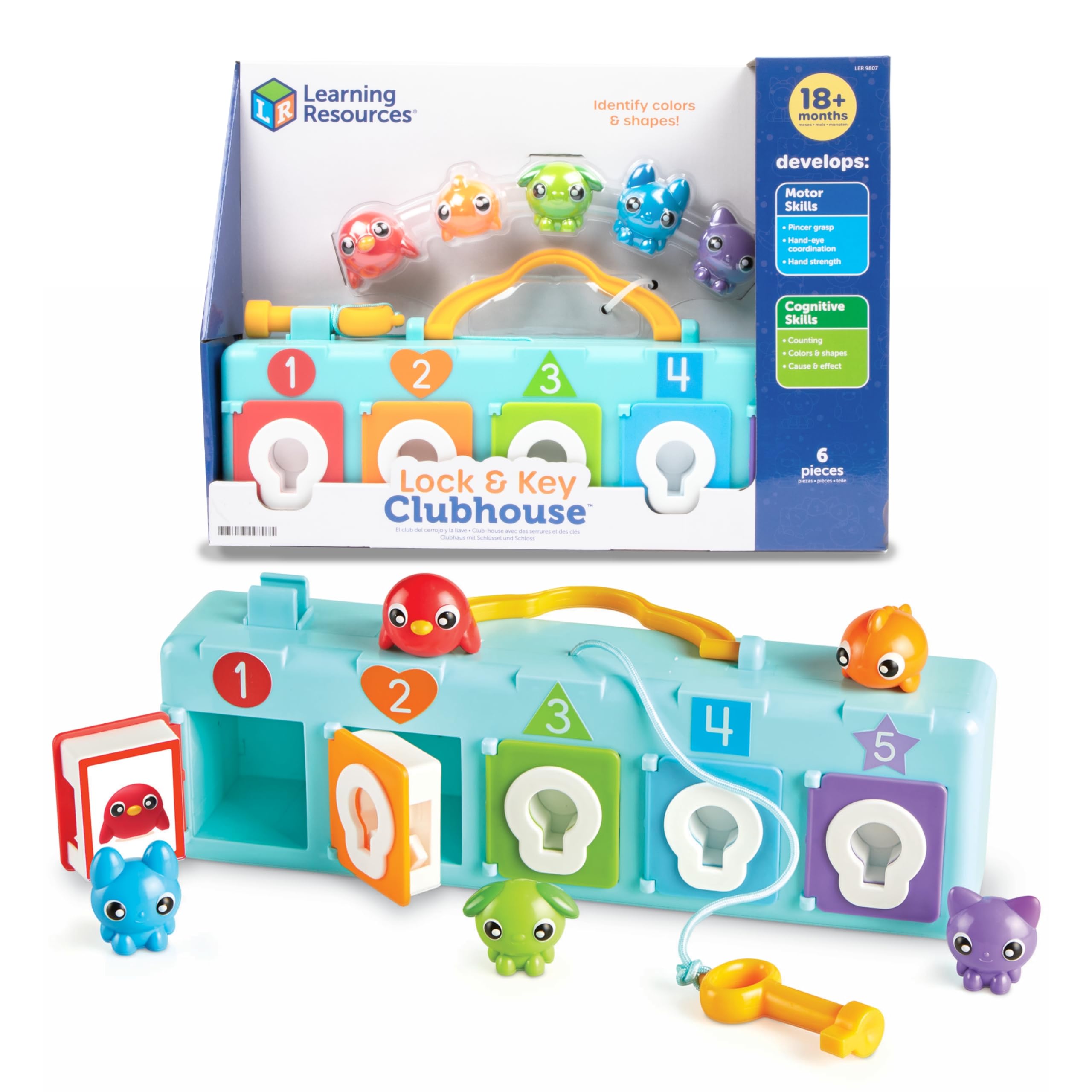 Learning Resources Lock & Key Clubhouse - Educational Fine Motor Toy for Toddlers 18 Months+