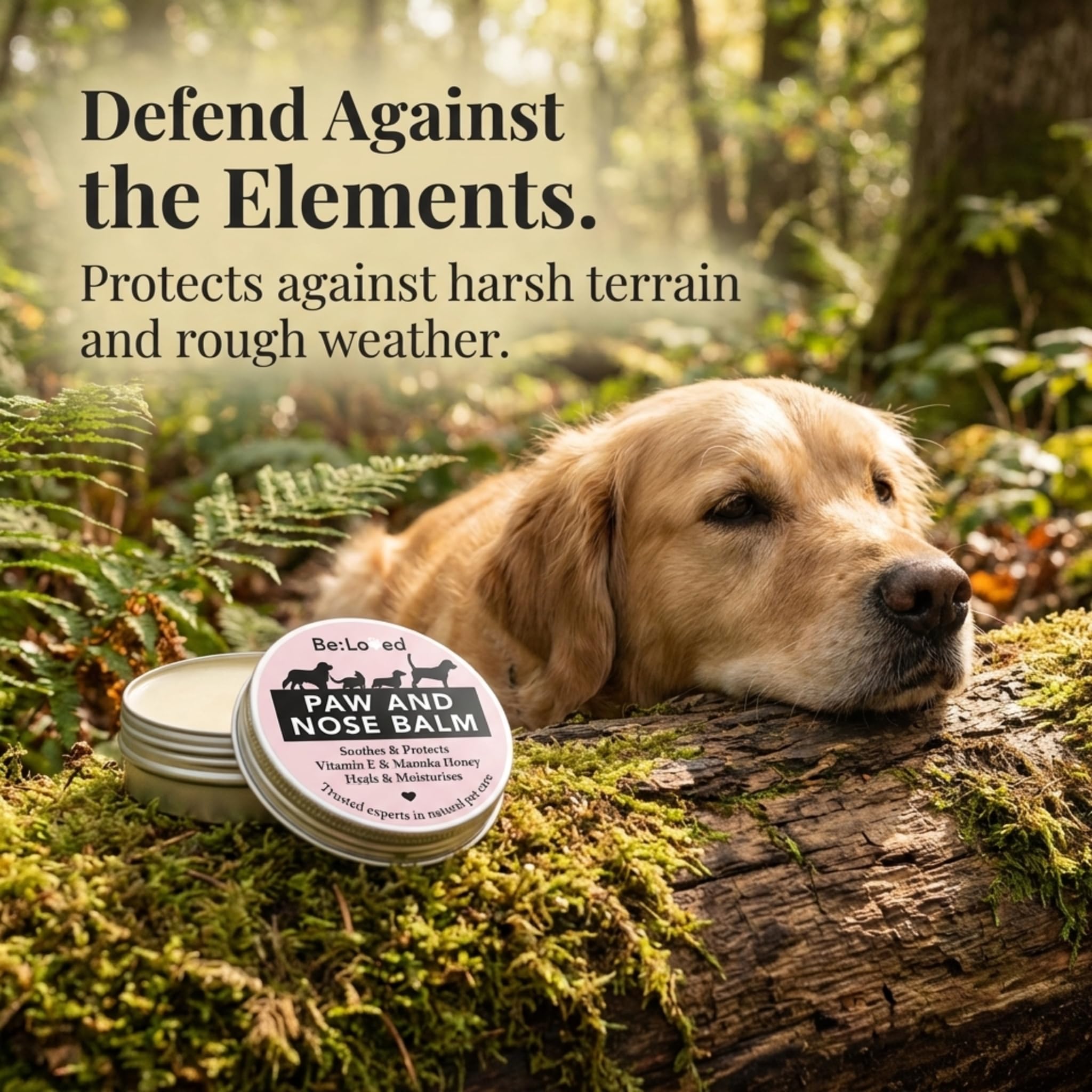 Be:Loved Be:Soft Natural Dog Paw & Nose Balm - Nourishes & Moisturises | 60g 3