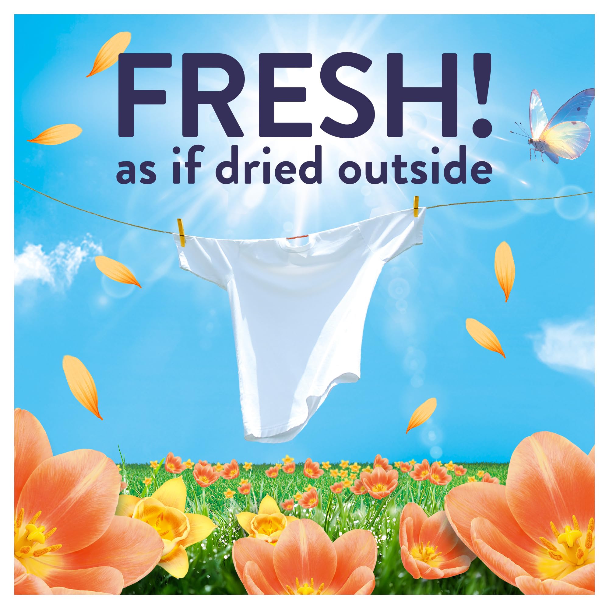 Lenor Outdoorable Liquid Fabric Softener - First Day of Spring Scent | 105 Washes | 1.47L