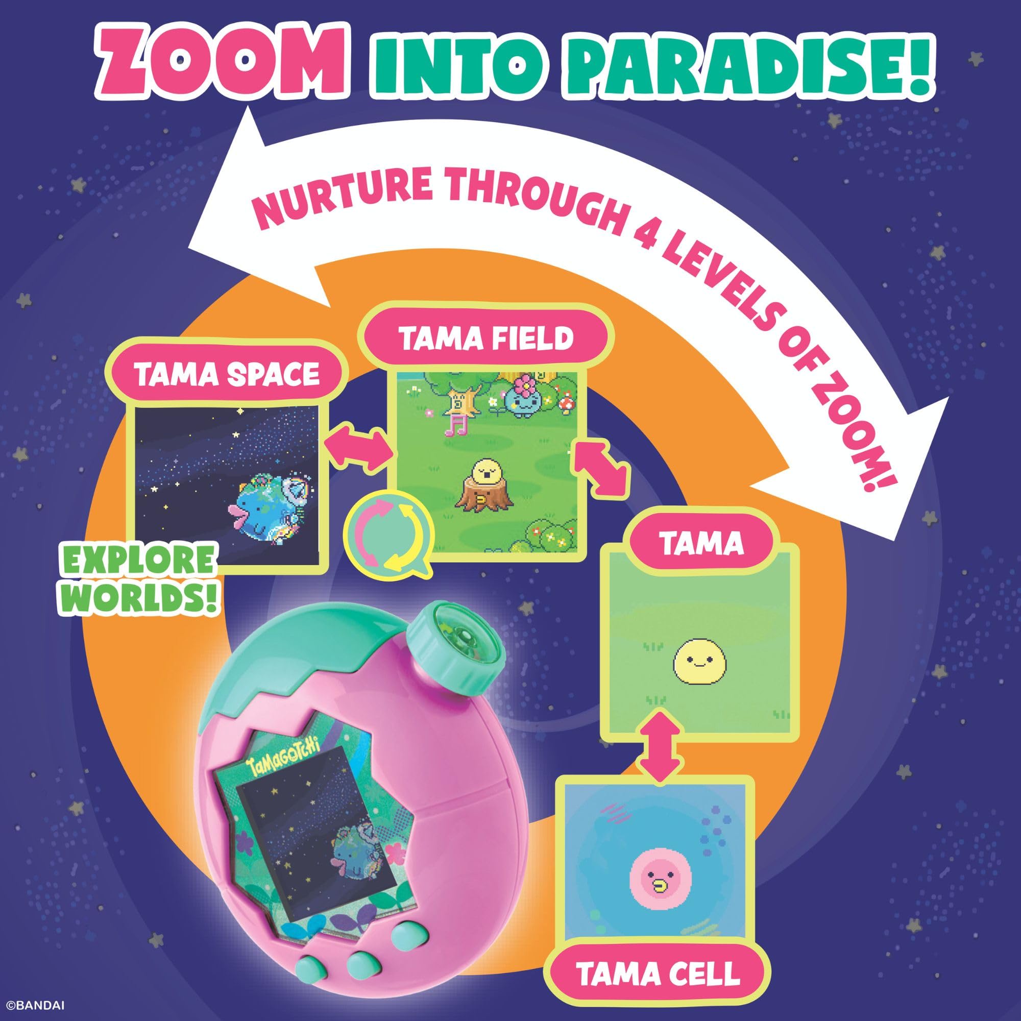 Tamagotchi - Paradise Digital Pet Pink Land Shell 6