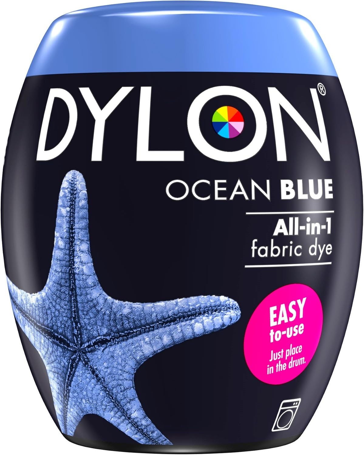 DYLON Washing Machine Fabric Dye Pod - Ocean Blue, 350g for Clothes & Soft Furnishings