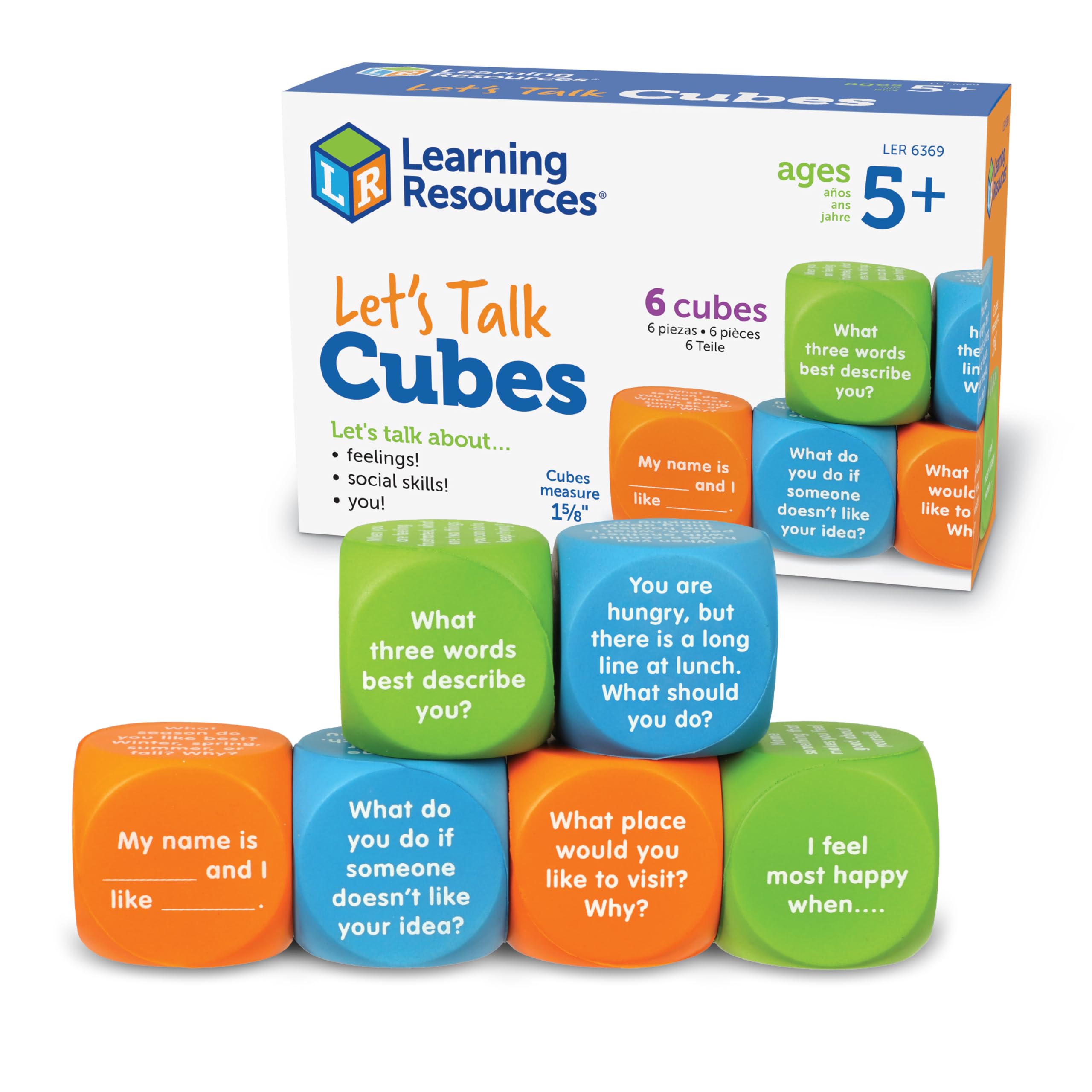 Learning Resources Let’s Talk SEL Cubes - Educational Social-Emotional Learning Game for Kids Ages 5-9 8