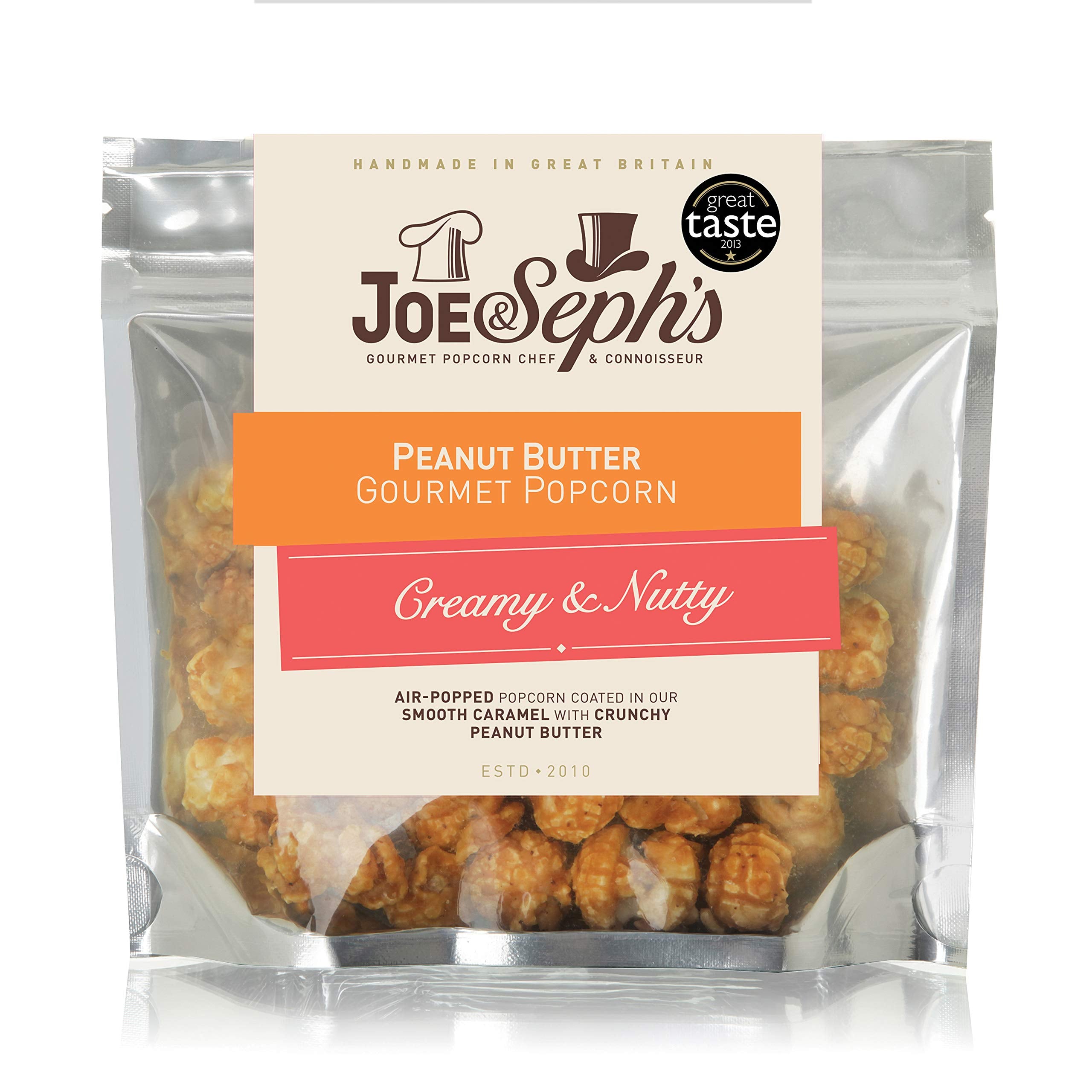 Joe & Seph's Peanut Butter Popcorn Snack (1 x 32g) - Handmade in UK, 1 Star Great Taste Award